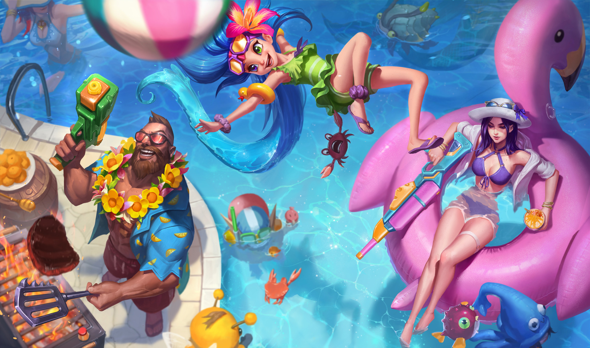 video game, league of legends, caitlyn (league of legends), graves (league of legends), zoe (league of legends)
