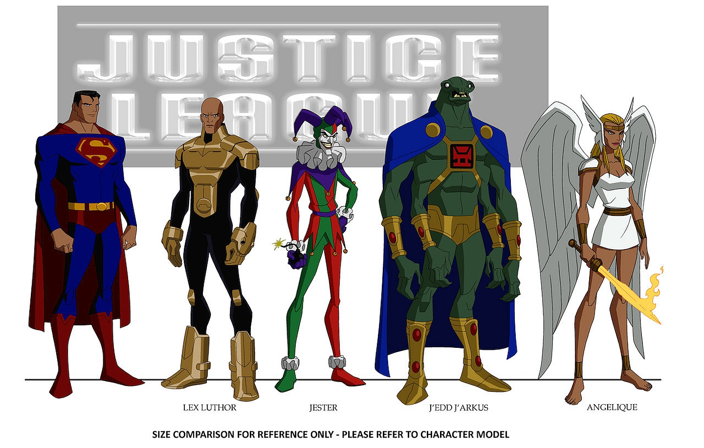 movie, justice league: crisis on two earths, angelique (dc comics), dc comics, j'edd j'arkus (dc comics), jester (dc comics), justice league, lex luthor, superman