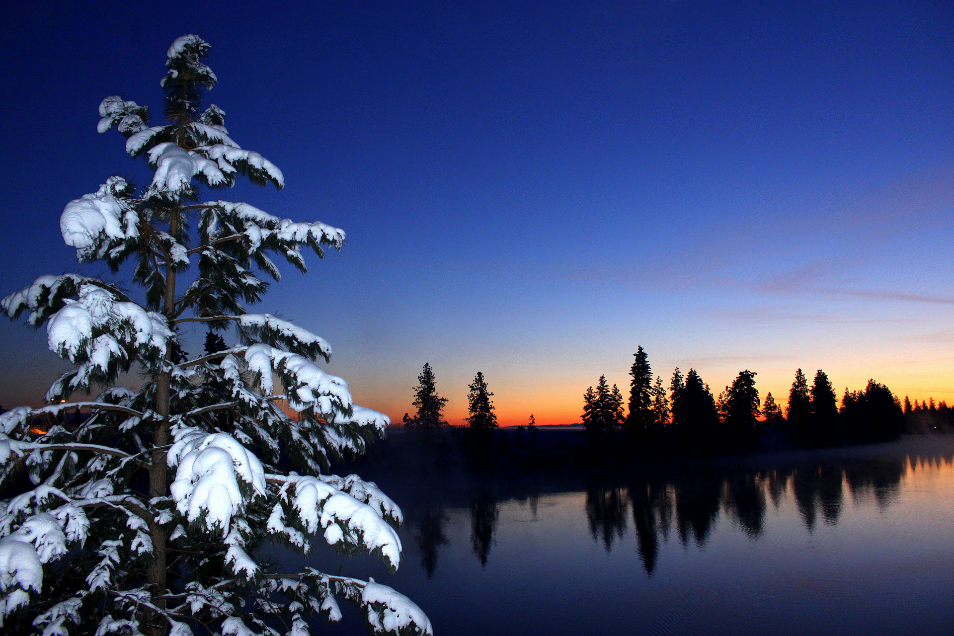 Download mobile wallpaper Winter, Earth, Sunset for free.