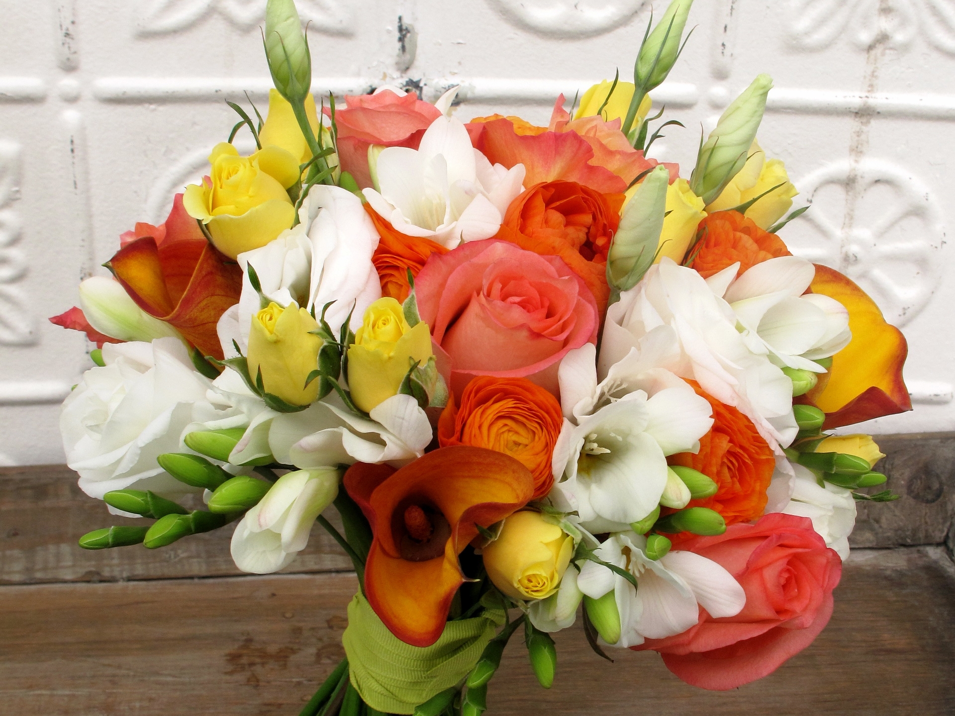 roses, flowers, beauty, bouquet, calla, buds, callas