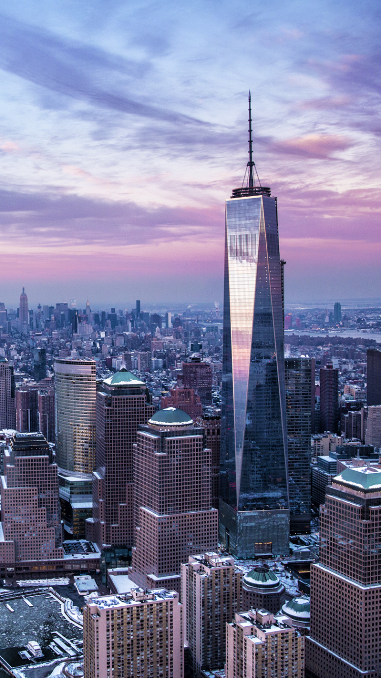 Download mobile wallpaper Cities, City, Skyscraper, Building, Cityscape, New York, World Trade Center, Man Made for free.