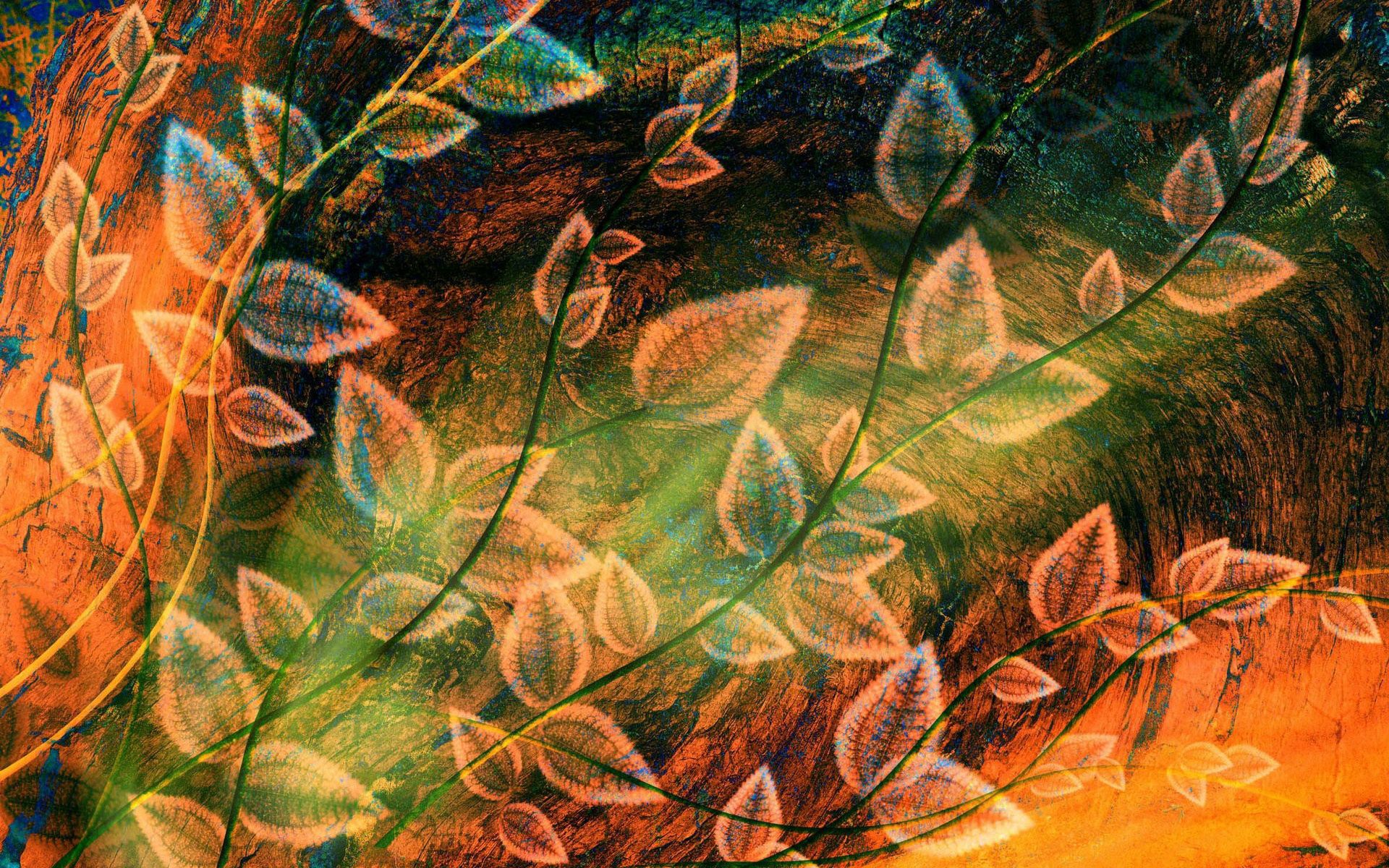 Free download wallpaper Leaves, Fallen, Abstract, Autumn on your PC desktop