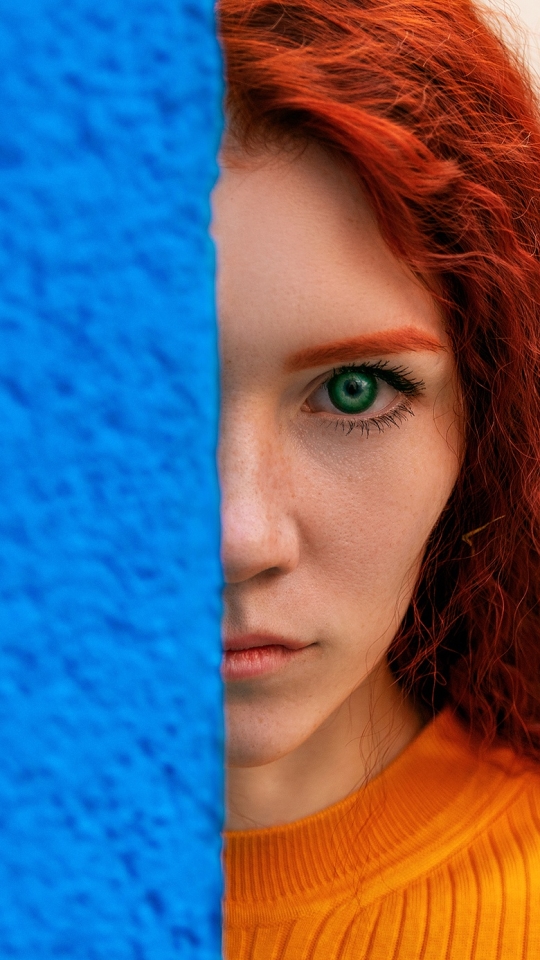 Download mobile wallpaper Redhead, Mood, Women, Green Eyes for free.