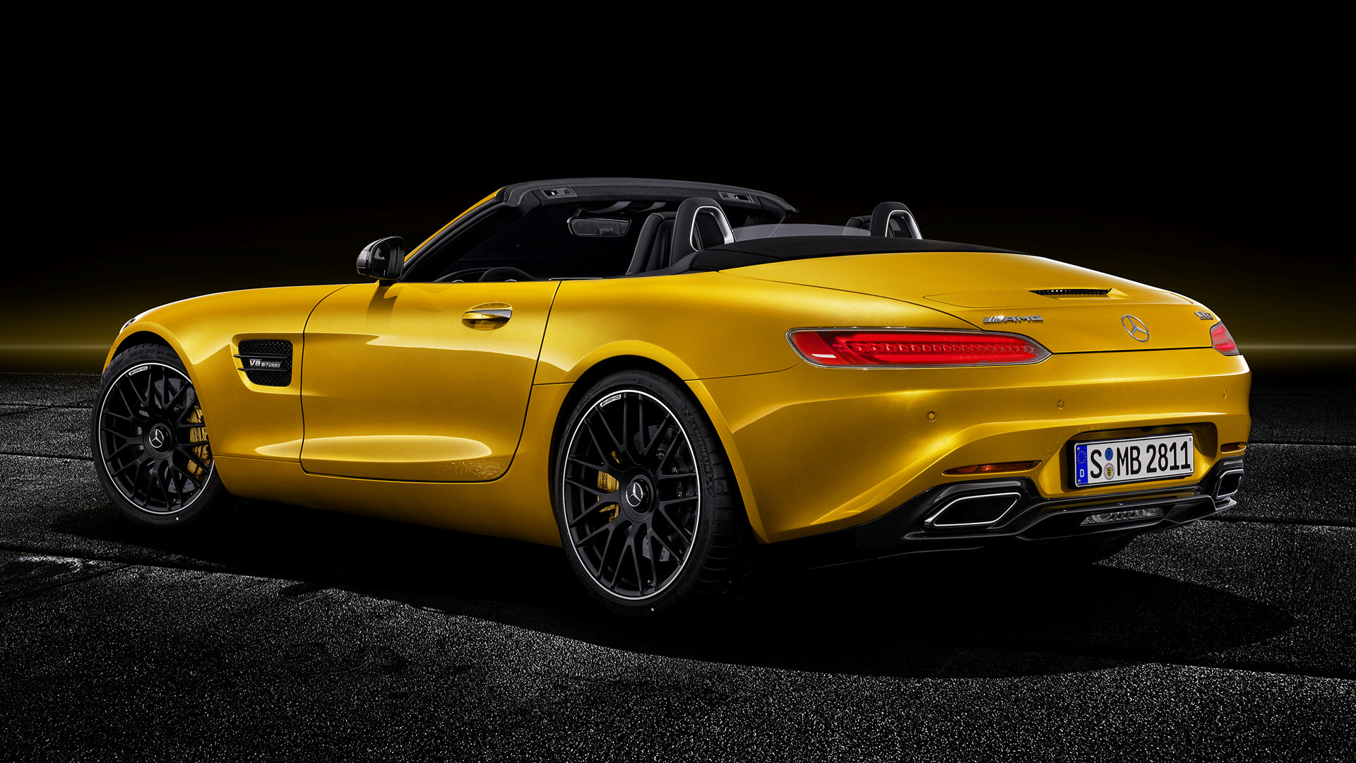 Free download wallpaper Car, Mercedes Benz, Roadster, Mercedes Amg Gt S, Vehicles, Yellow Car on your PC desktop