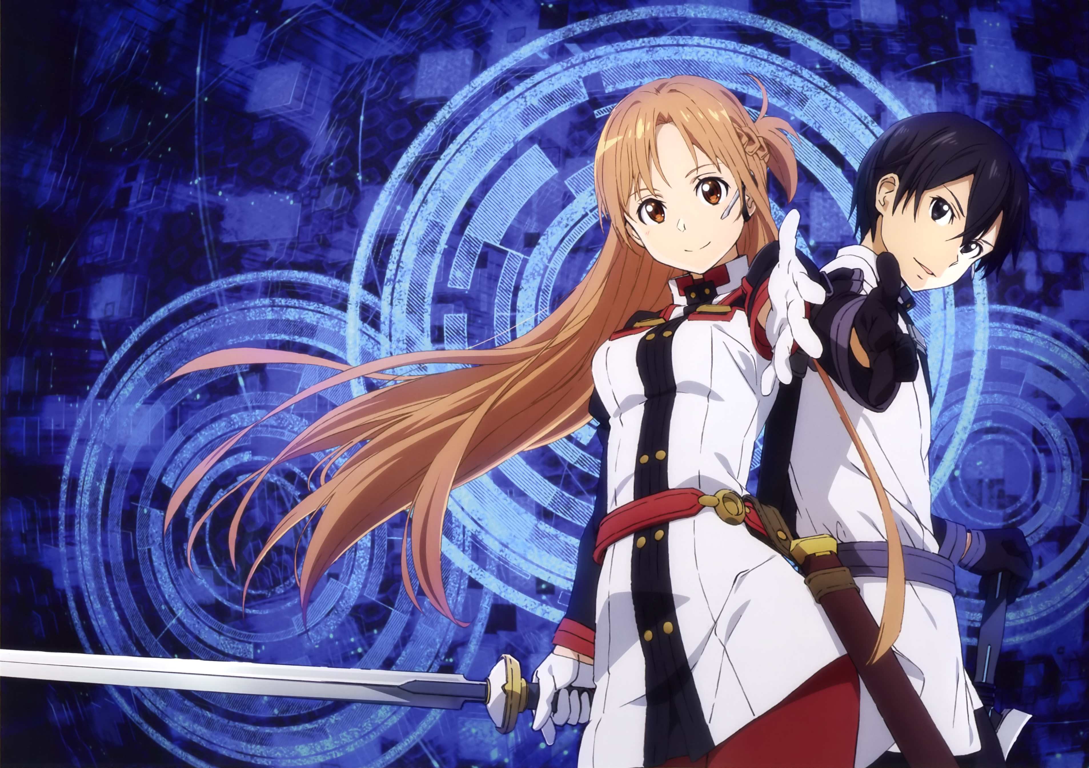 Laden Sie das Animes, Asuna Yuuki, Sword Art Online, Kirito (Schwertkunst Online), Kazuto Kirigaya, Sword Art Online Movie: Ordnungsskala-Bild kostenlos auf Ihren PC-Desktop herunter