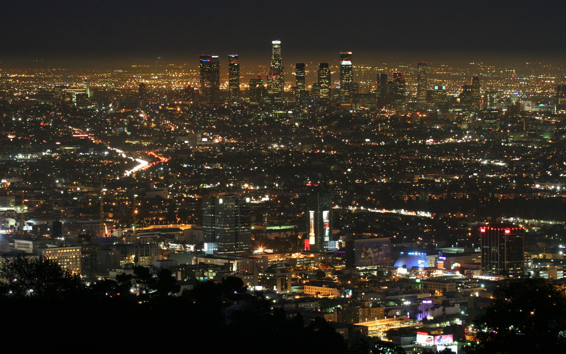Скачать обои бесплатно Город, Лос Анджелес, Сделано Человеком картинка на рабочий стол ПК