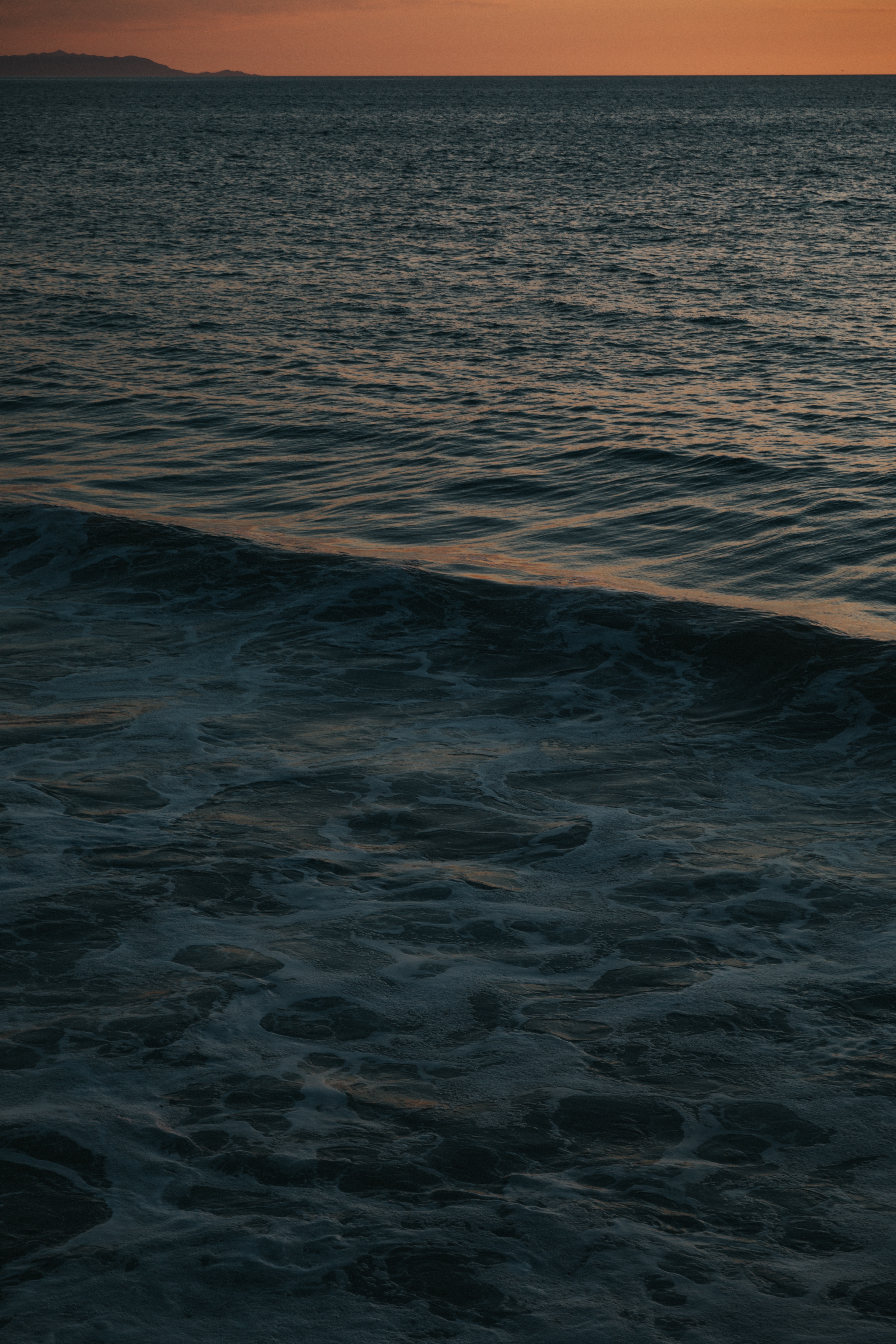 ripple, waves, nature, water, sea, twilight, ripples, dusk cellphone