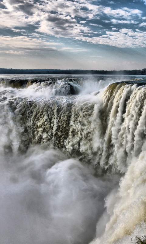 Download mobile wallpaper Waterfalls, Waterfall, Earth, Brazil, Argentina, Iguazu Falls for free.