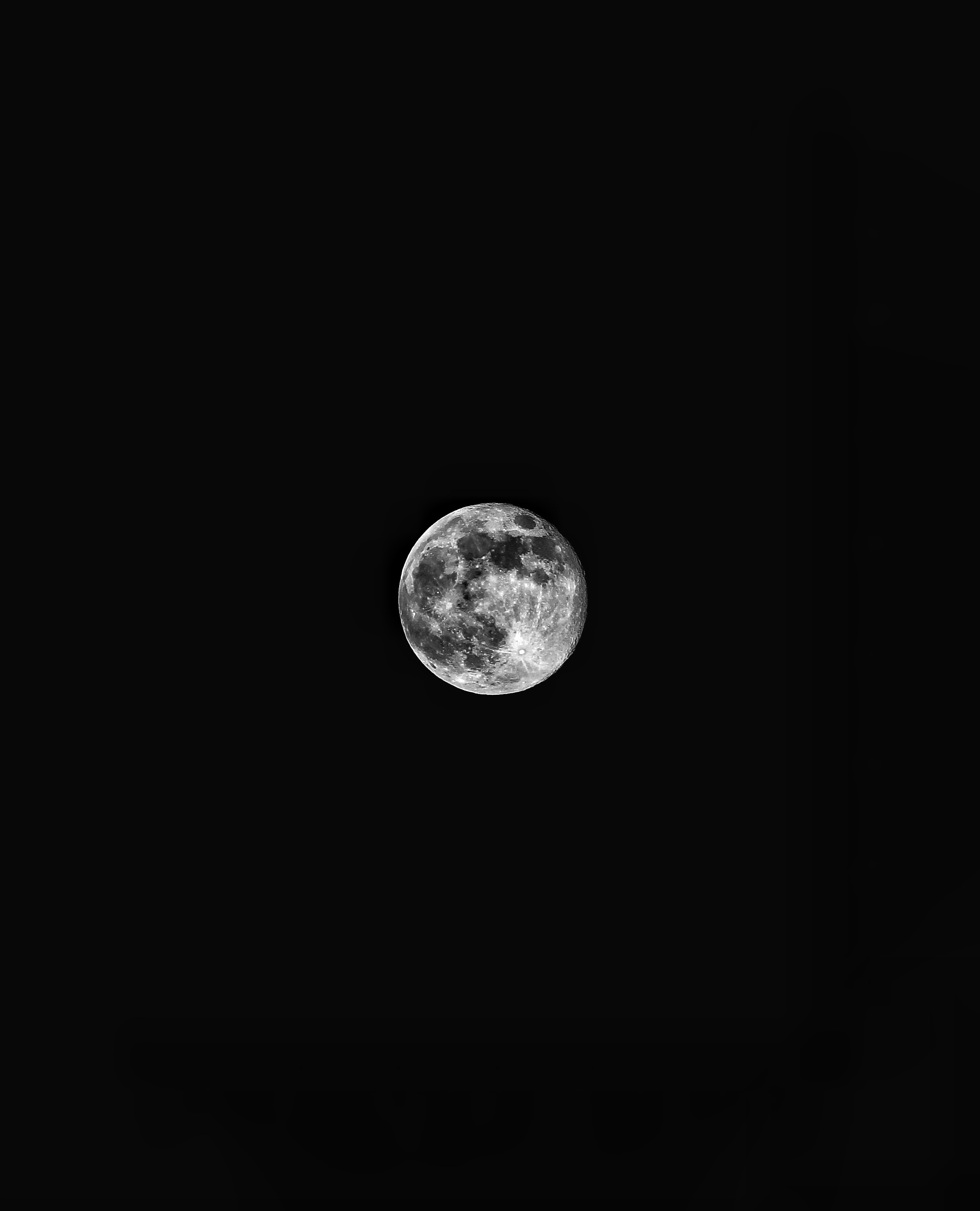 sky, black, night, moon Full HD