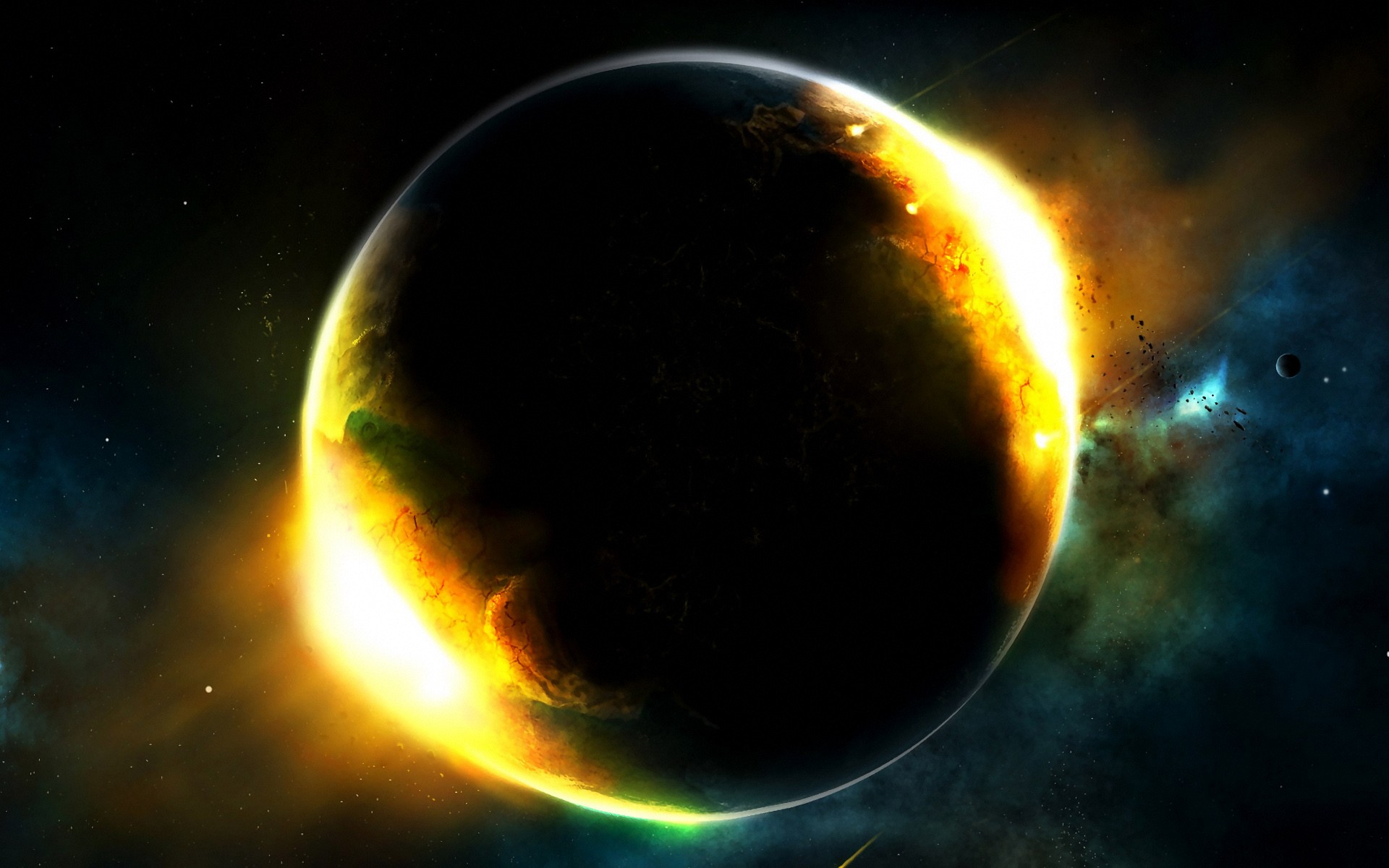 Download mobile wallpaper Planet, Explosion, Sci Fi for free.