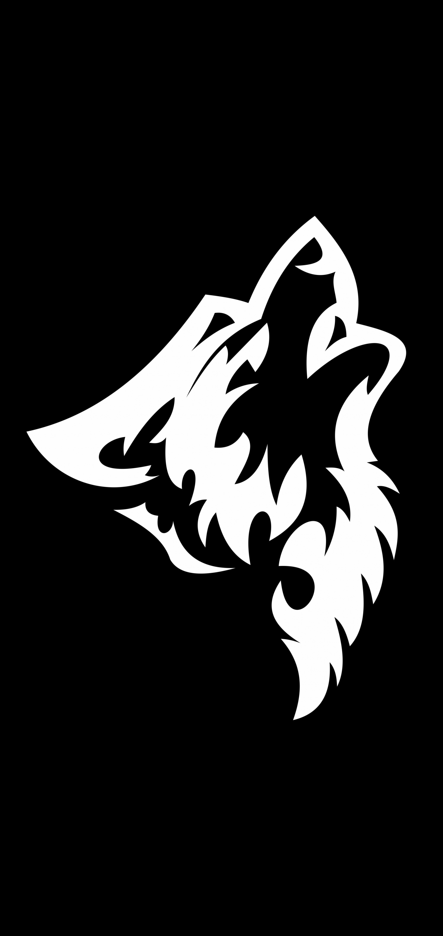 Download mobile wallpaper Wolf, Animal, Artistic, Black & White for free.