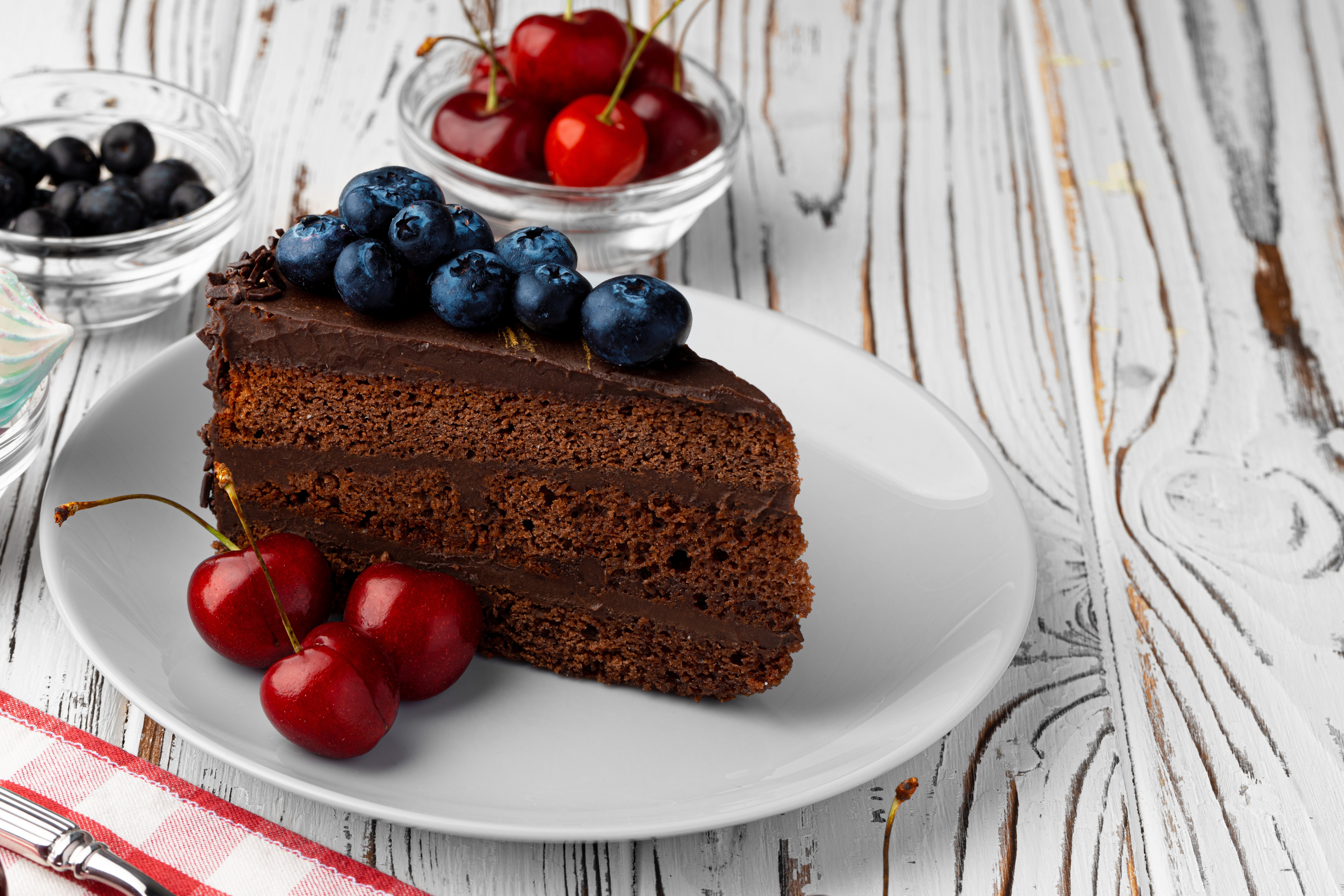 Laden Sie das Kirsche, Dessert, Kuchen, Frucht, Nahrungsmittel, Schokoladenkuchen-Bild kostenlos auf Ihren PC-Desktop herunter