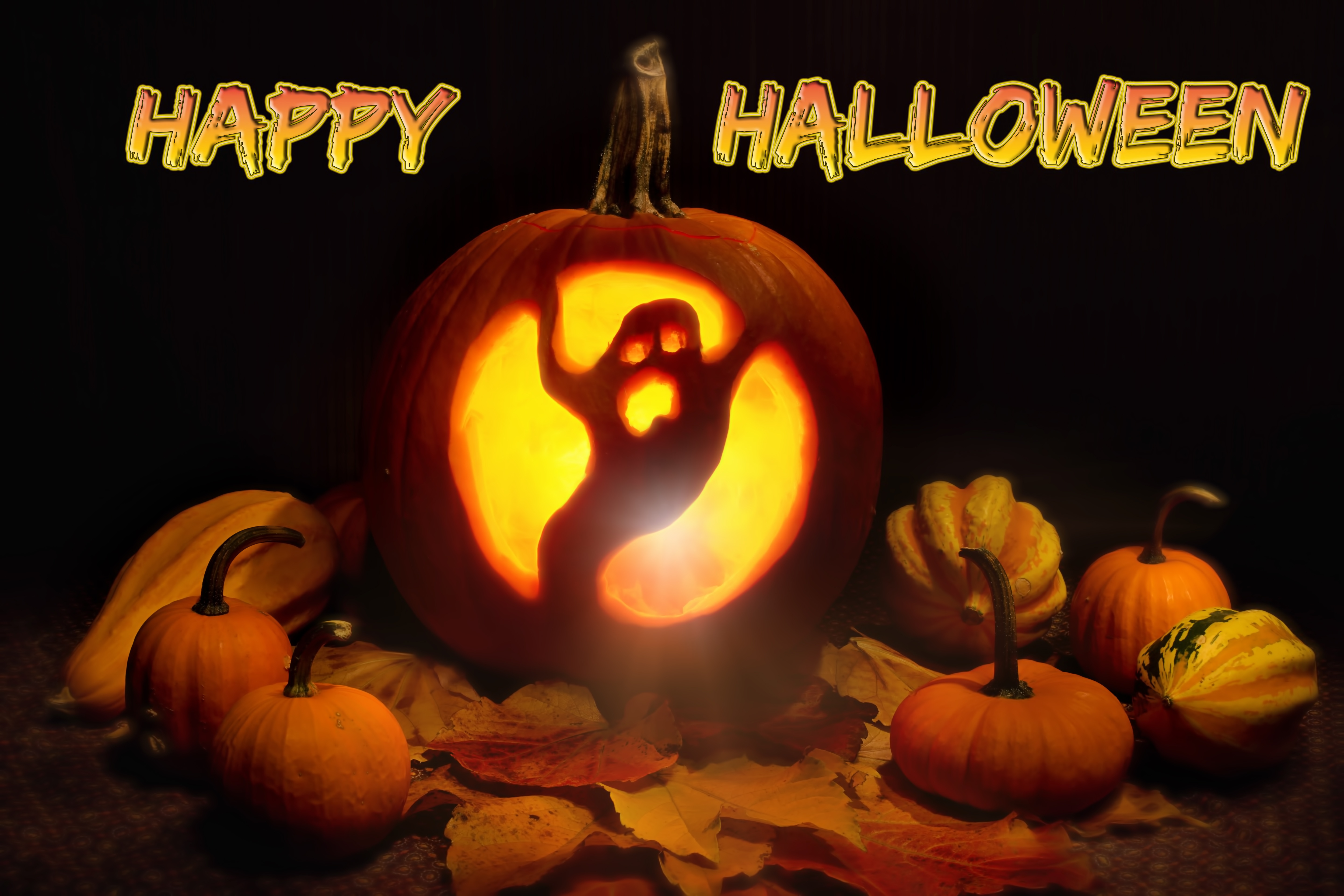 PCデスクトップにかぼちゃ, ホリデー, ジャック・オー・ランタン, ハロウィン, ハッピーハロウィン画像を無料でダウンロード