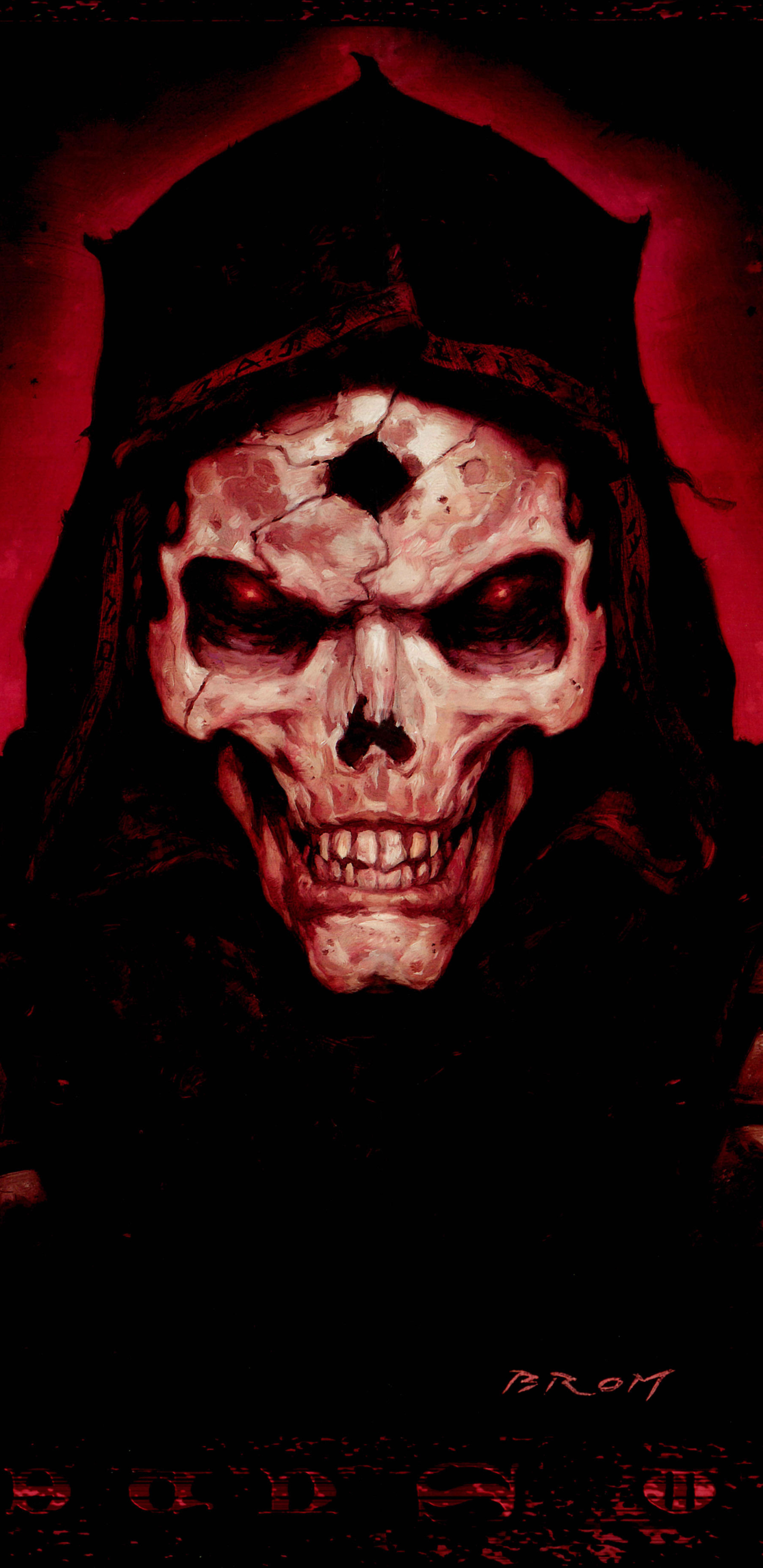 Download mobile wallpaper Dark, Skull for free.