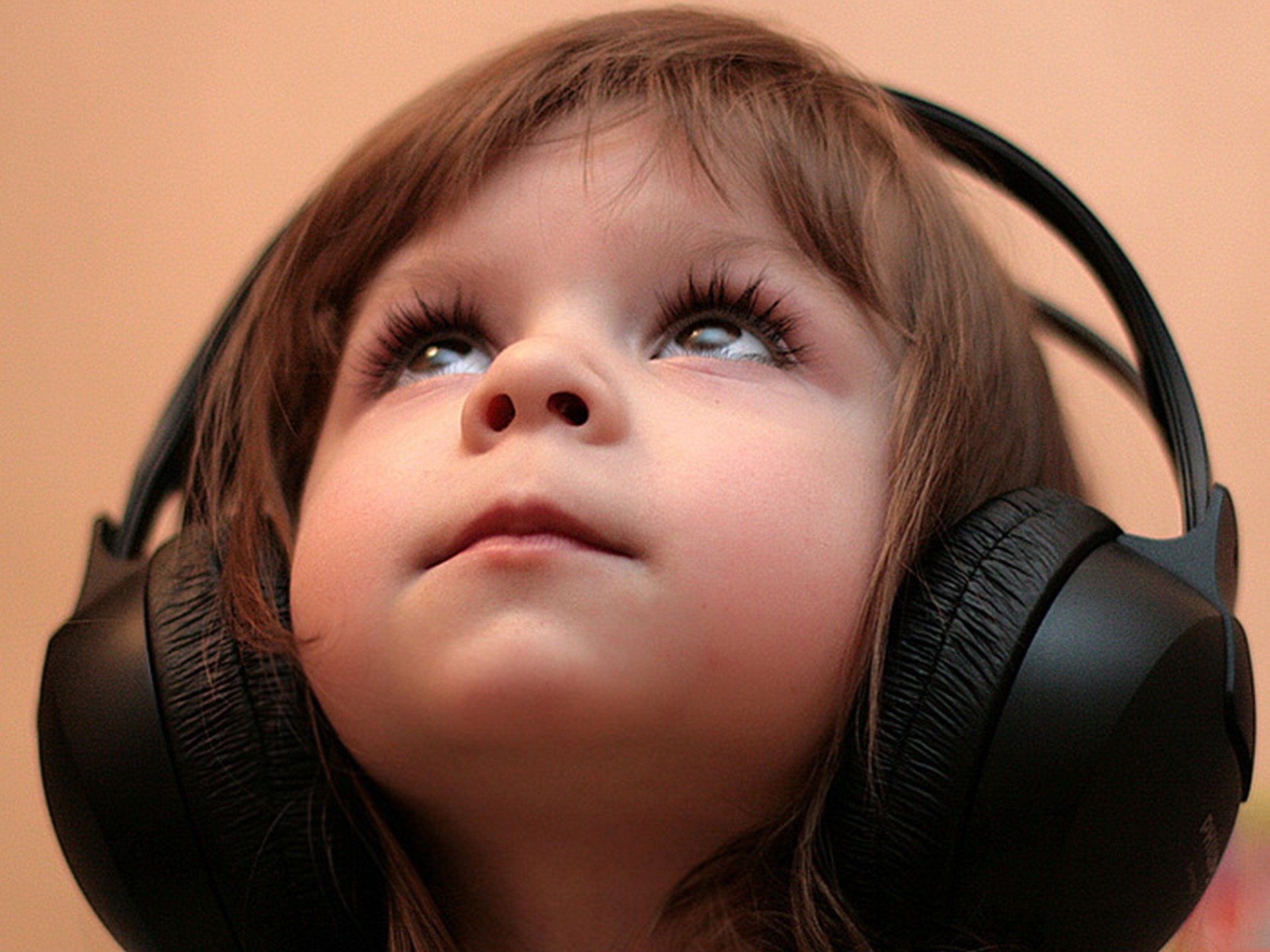 Download mobile wallpaper Music, Headphones, Child, Photography for free.