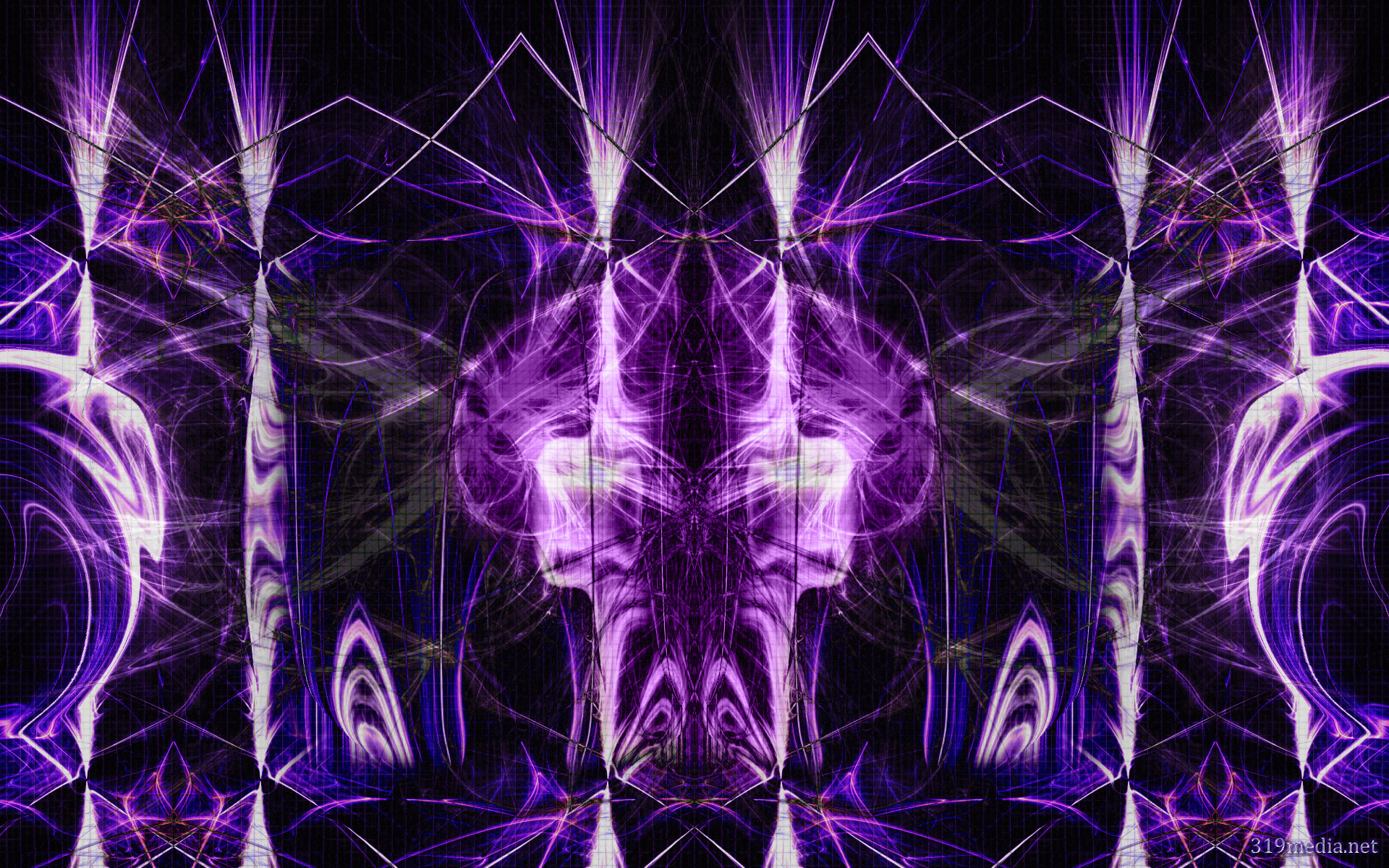 Baixar papel de parede para celular de Abstrato, Alienígena, Escuridão, Roxo, Caveira gratuito.