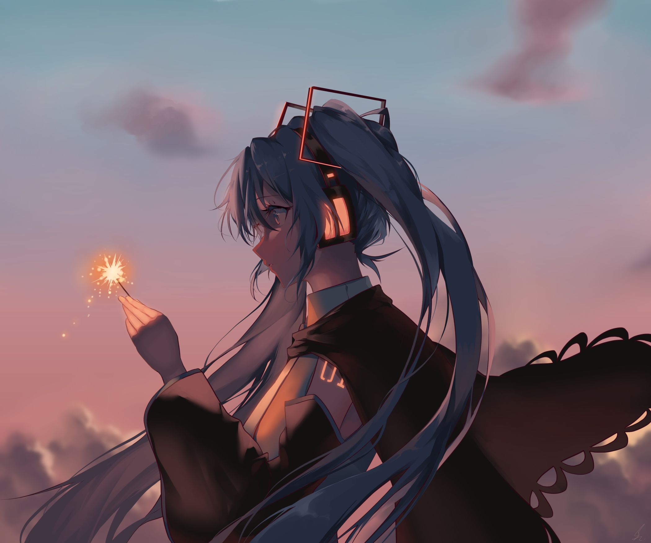 Laden Sie das Vocaloid, Hatsune Miku, Animes, Lange Haare-Bild kostenlos auf Ihren PC-Desktop herunter