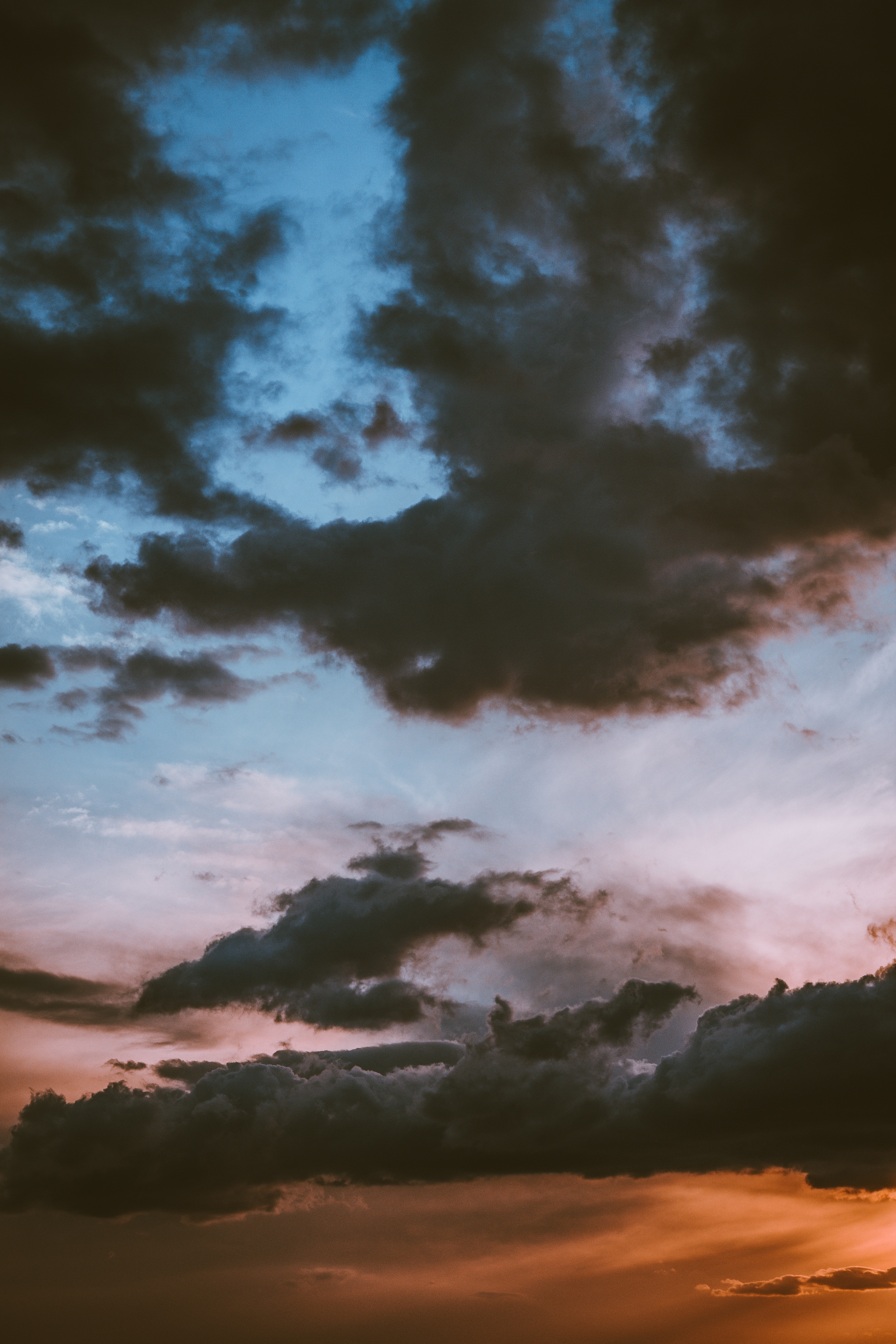 clouds, mainly cloudy, nature, sunset, sky, overcast