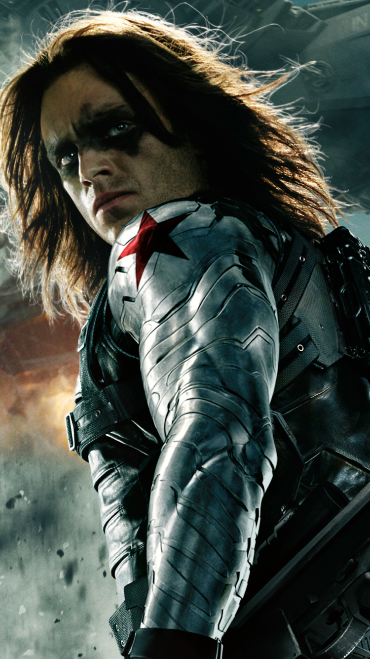 Download mobile wallpaper Captain America, Movie, Winter Soldier, Captain America: The Winter Soldier, Sebastian Stan for free.