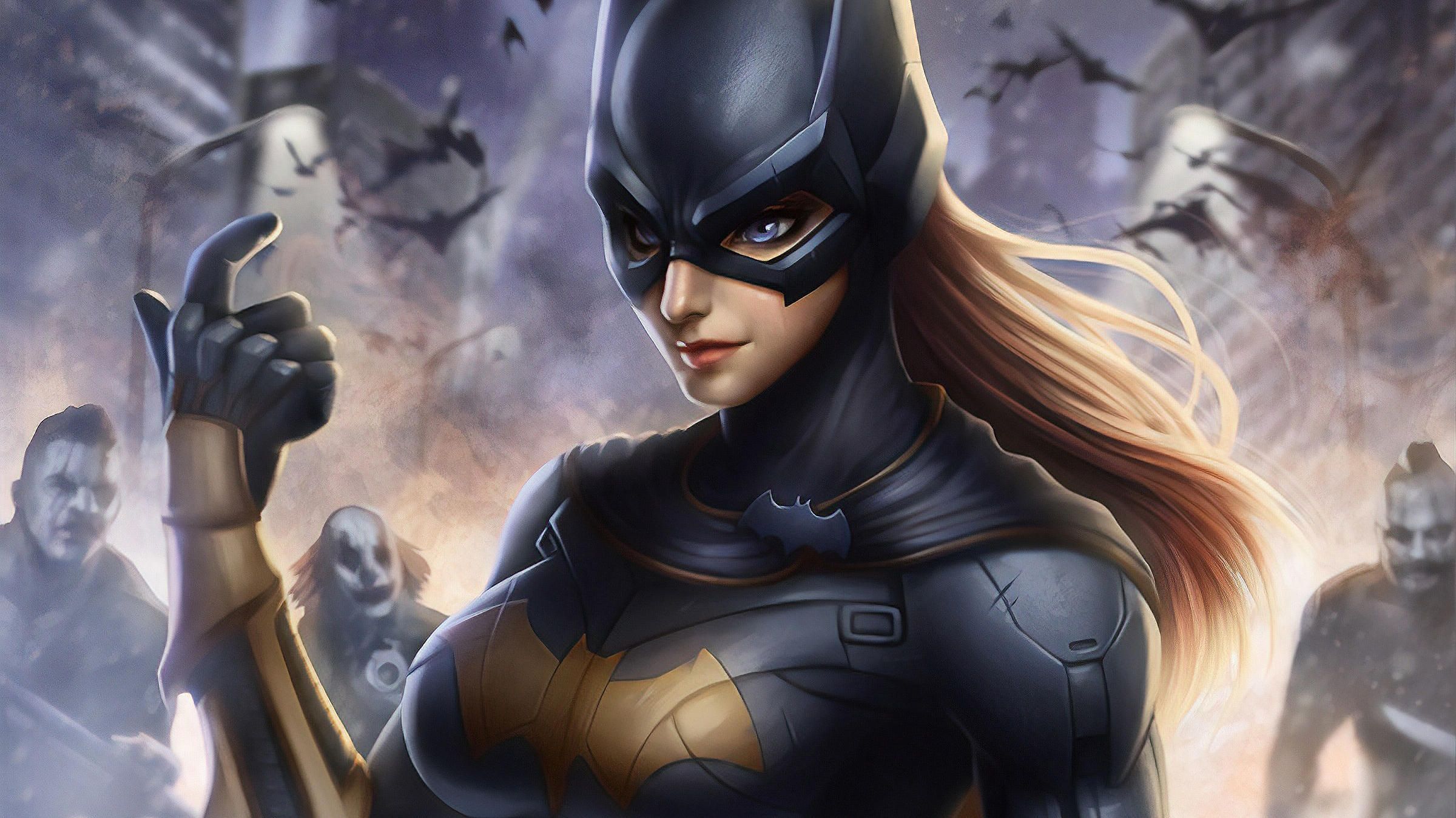 Download mobile wallpaper Batman, Blue Eyes, Comics, Dc Comics, Batgirl for free.