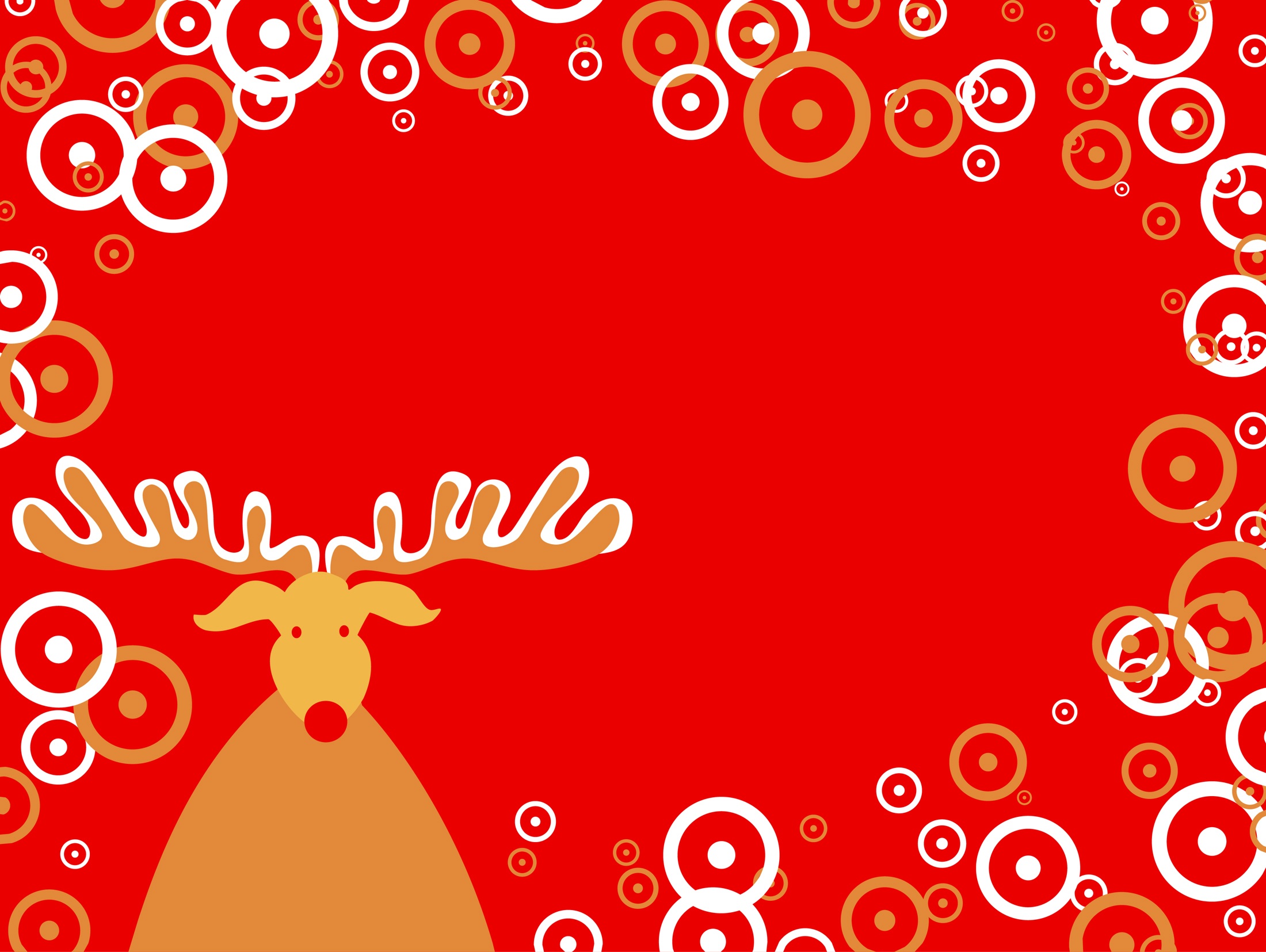 Скачать обои бесплатно Красный, Рождество, Круг, Праздничные, Северный Олень картинка на рабочий стол ПК
