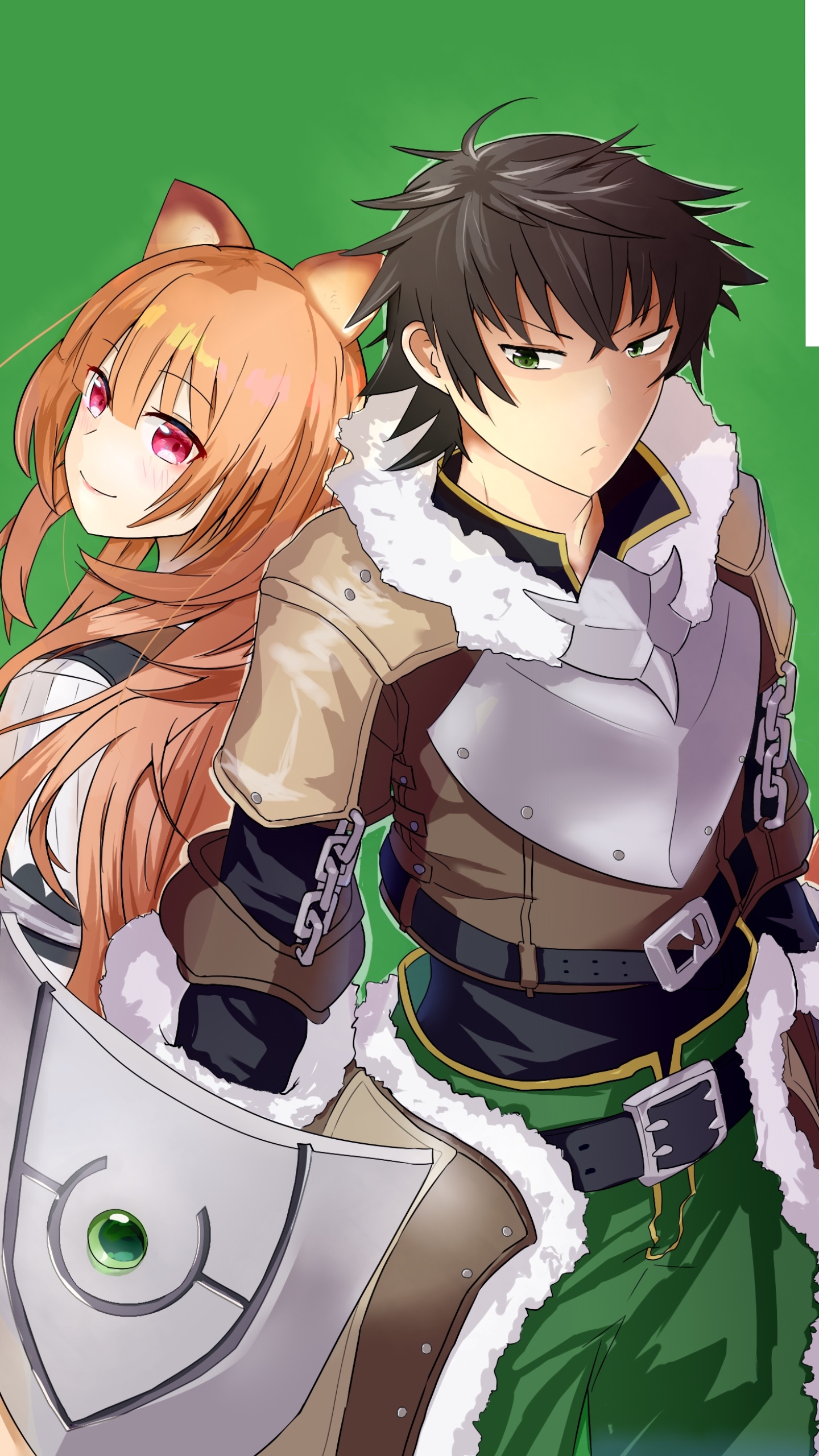 Téléchargez des papiers peints mobile Animé, Raphtalia (La Montée Du Héros Du Bouclier), The Rising Of The Shield Hero, Naofumi Iwatani gratuitement.