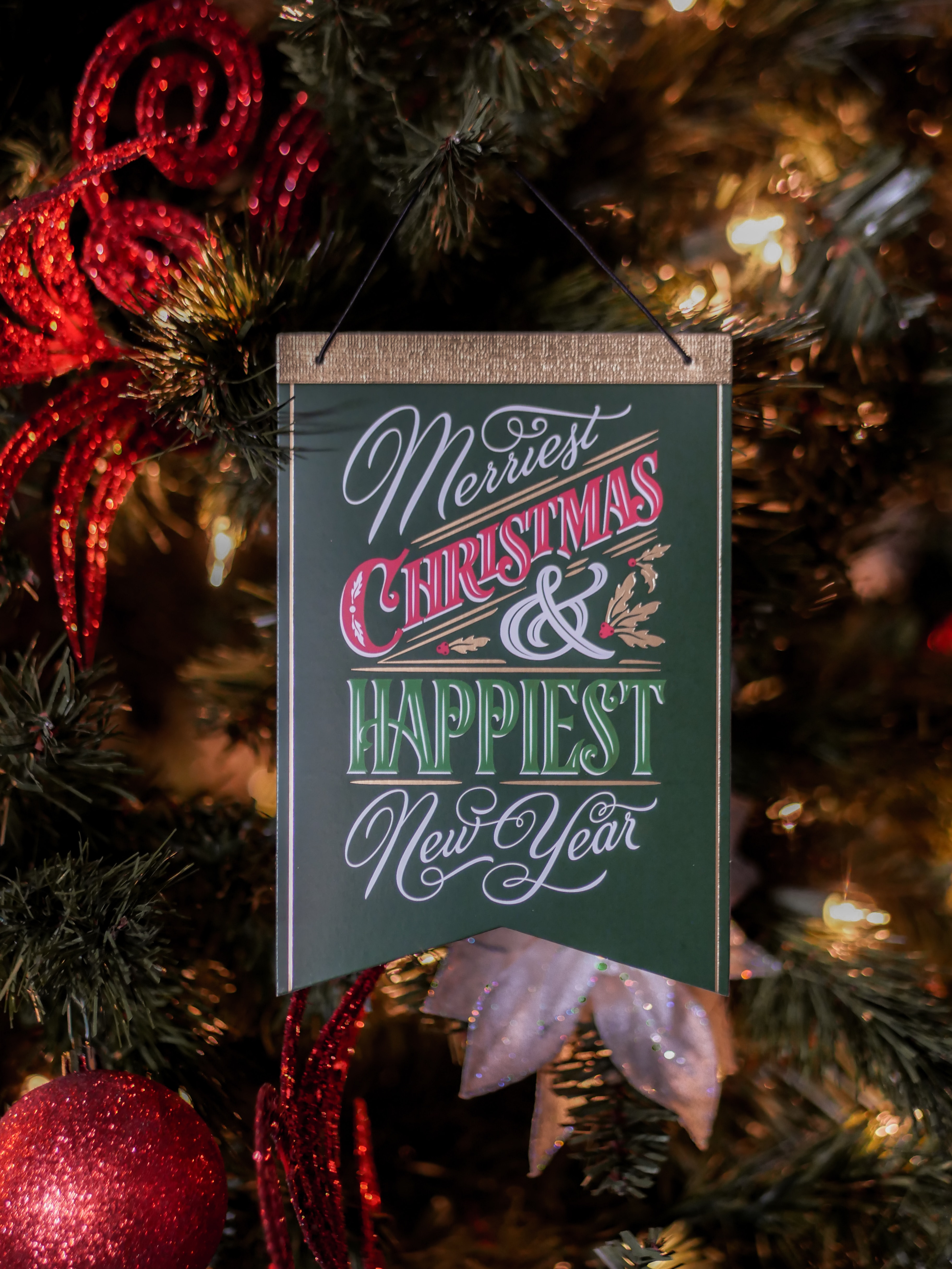 holidays, new year, christmas, christmas tree, decoration, postcard