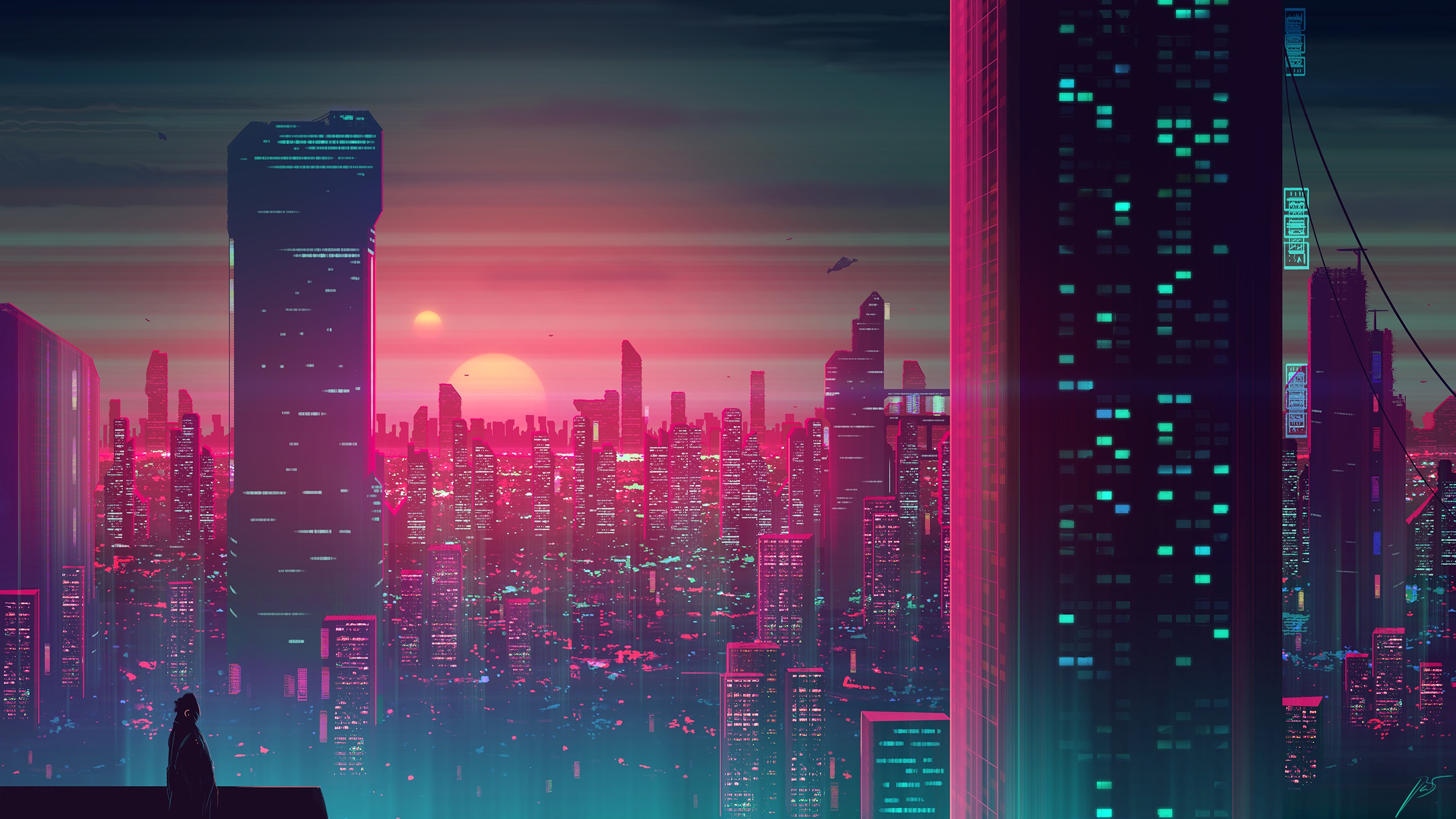 Download mobile wallpaper Sunset, City, Skyscraper, Building, Sci Fi, Futuristic for free.