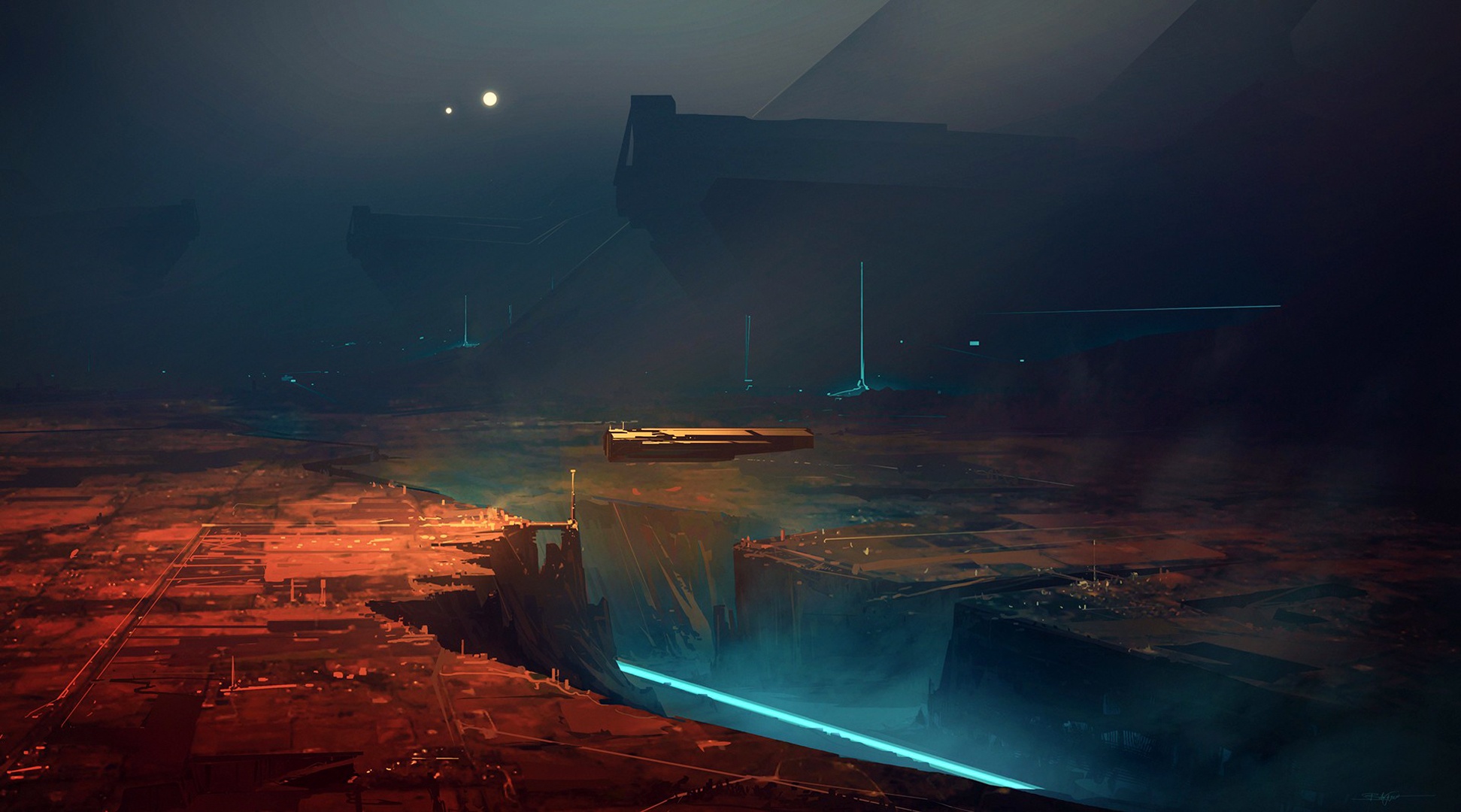 Free download wallpaper Landscape, Sci Fi on your PC desktop