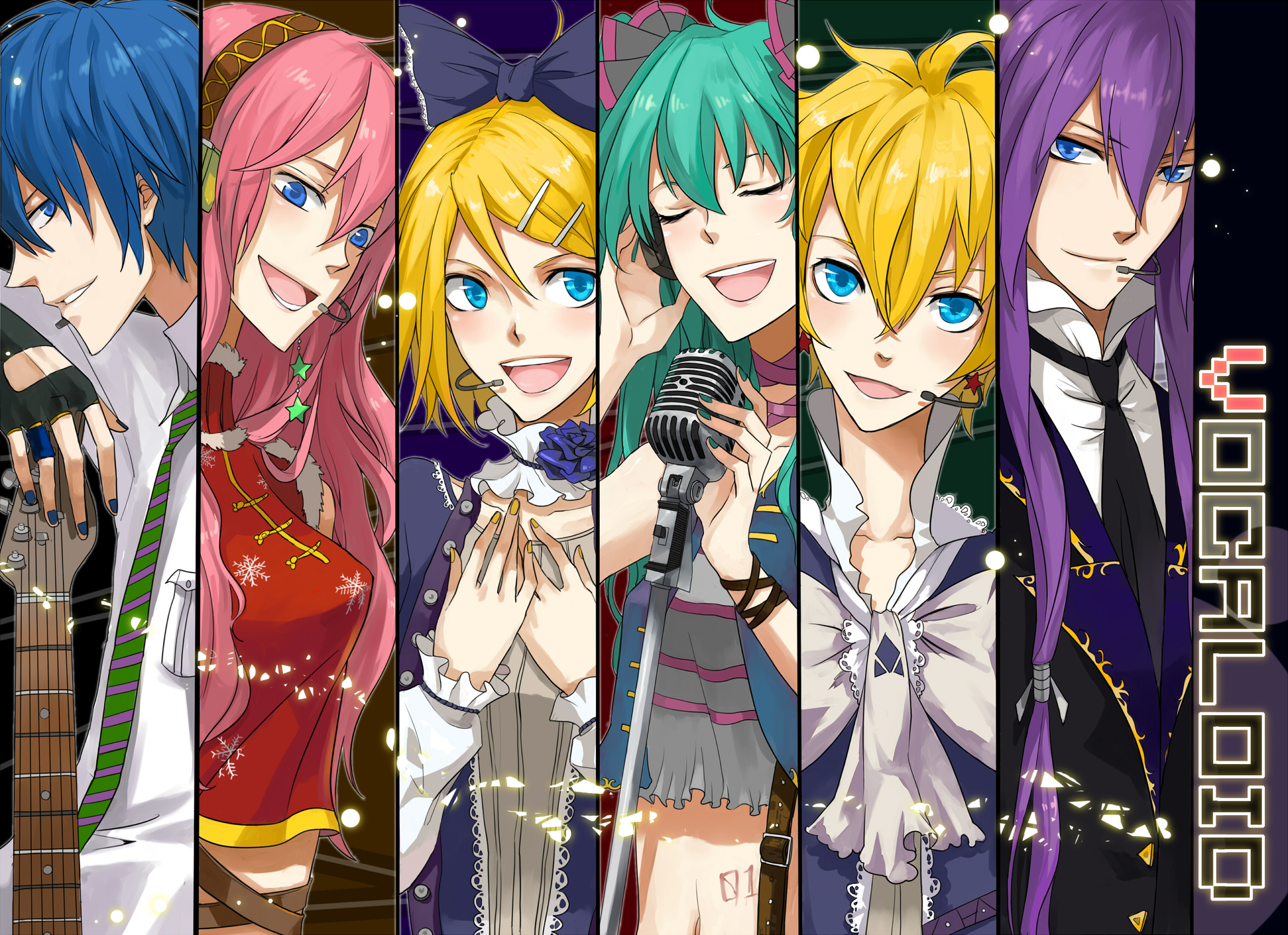 Laden Sie das Vocaloid, Hatsune Miku, Animes, Lukas Megurin, Rin Kagamine, Kaito (Vocaloid), Len Kagamine, Kamui Gakupo-Bild kostenlos auf Ihren PC-Desktop herunter