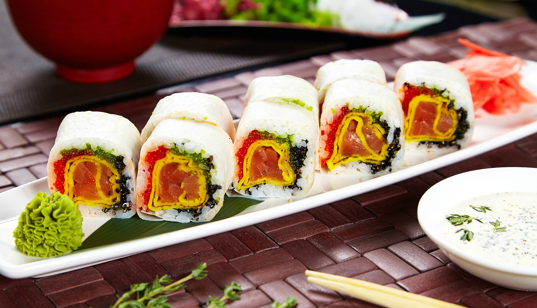 Download mobile wallpaper Food, Sushi, Fish, Seafood for free.