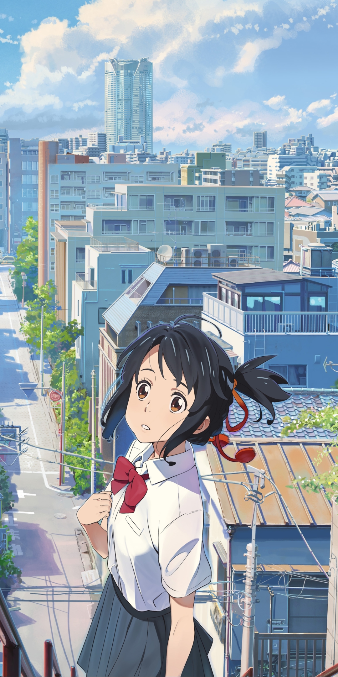 Descarga gratuita de fondo de pantalla para móvil de Animado, Kimi No Na Wa, Mitsuha Miyamizu.