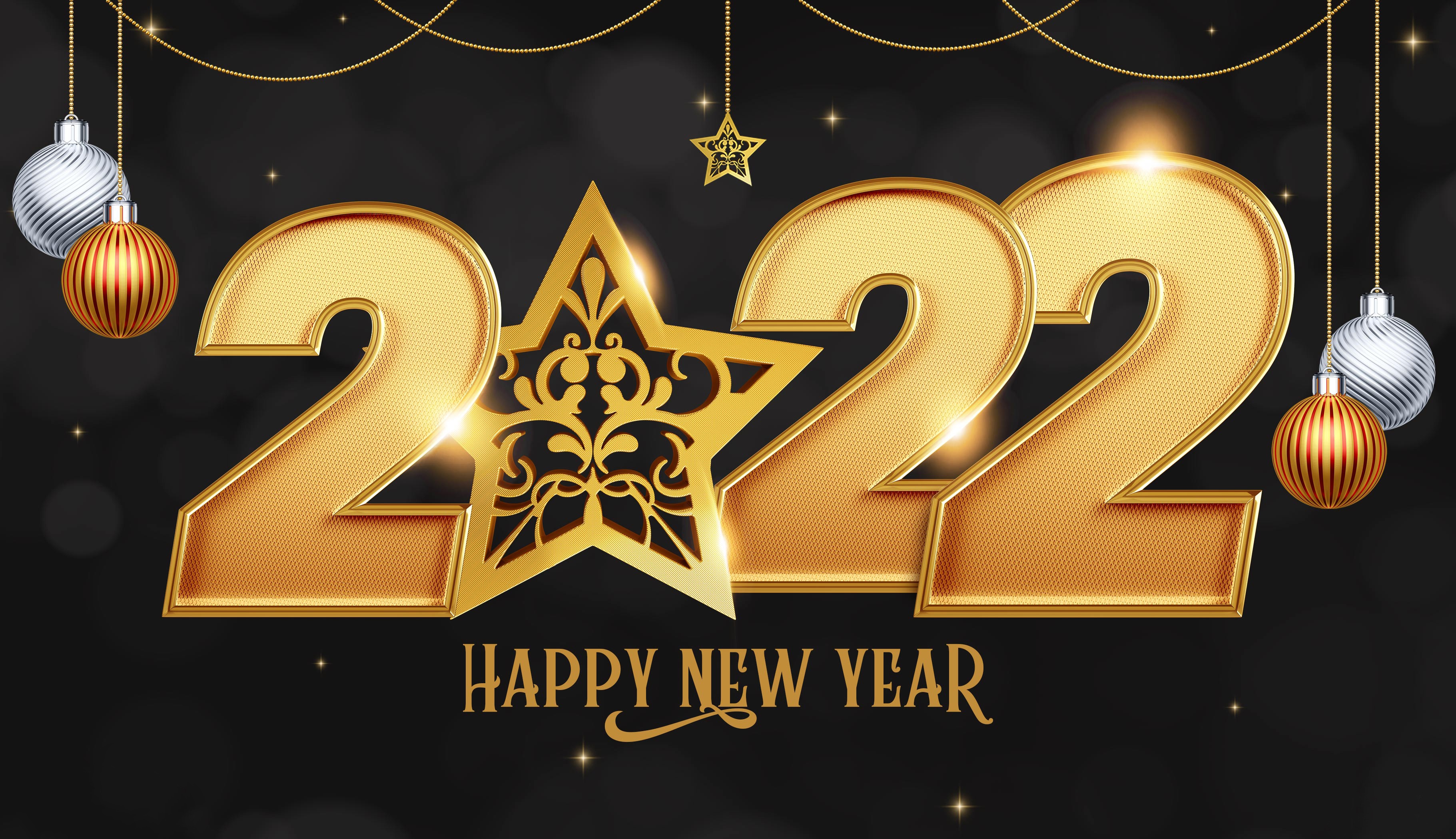 無料モバイル壁紙ホリデー, あけましておめでとう, 2022年新年をダウンロードします。