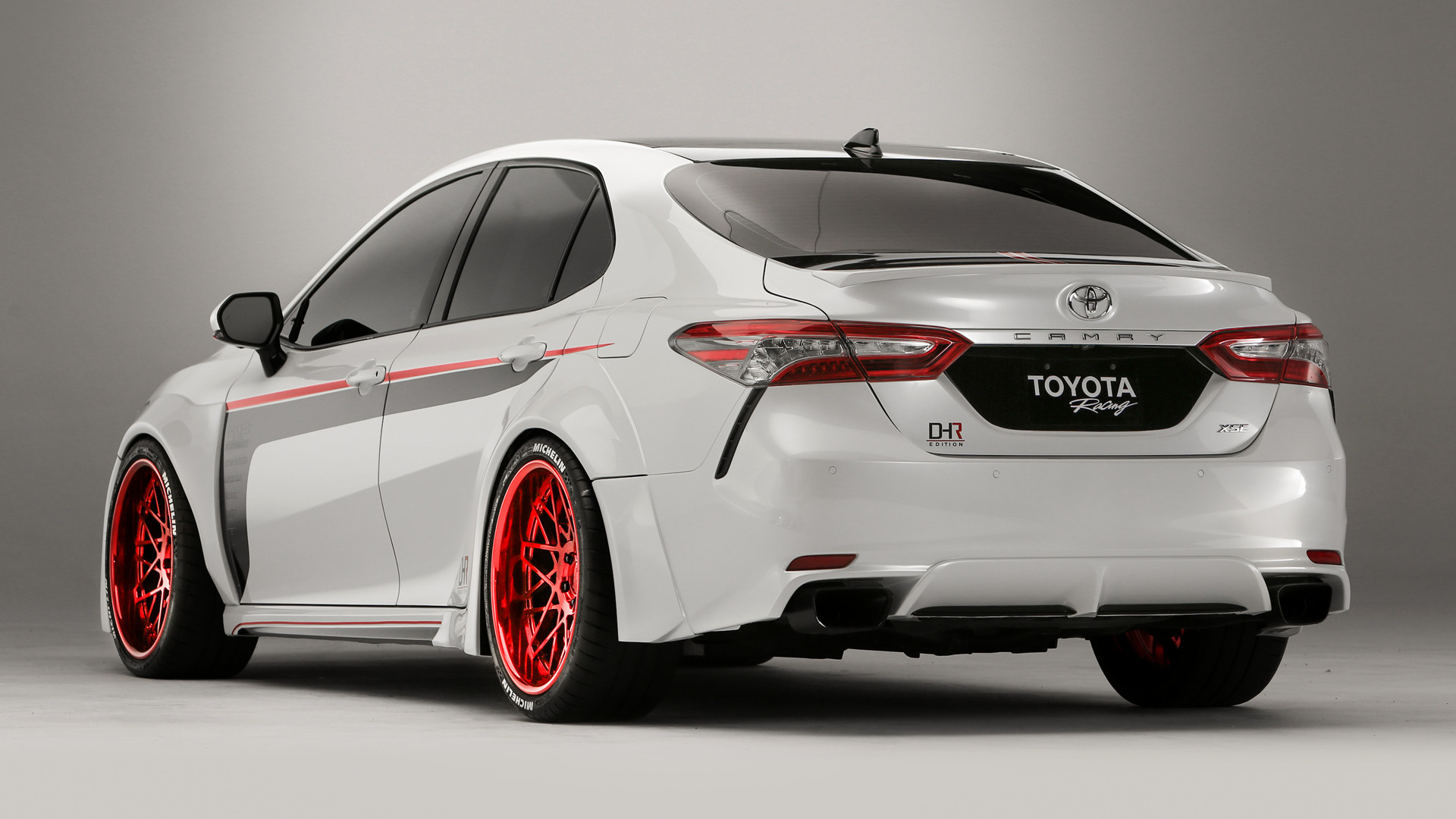Download mobile wallpaper Toyota, Car, Race Car, Vehicles, White Car, Toyota Camry for free.