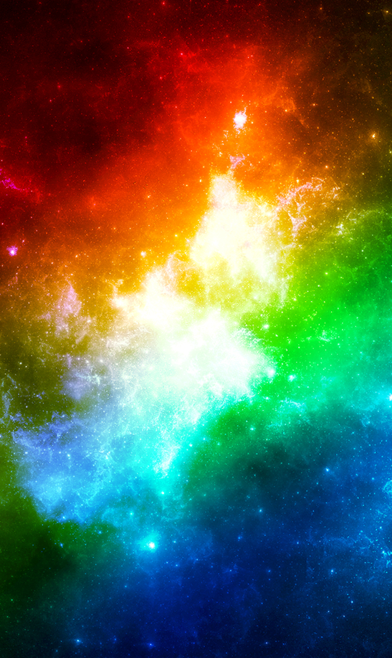 Download mobile wallpaper Rainbow, Galaxy, Sci Fi for free.