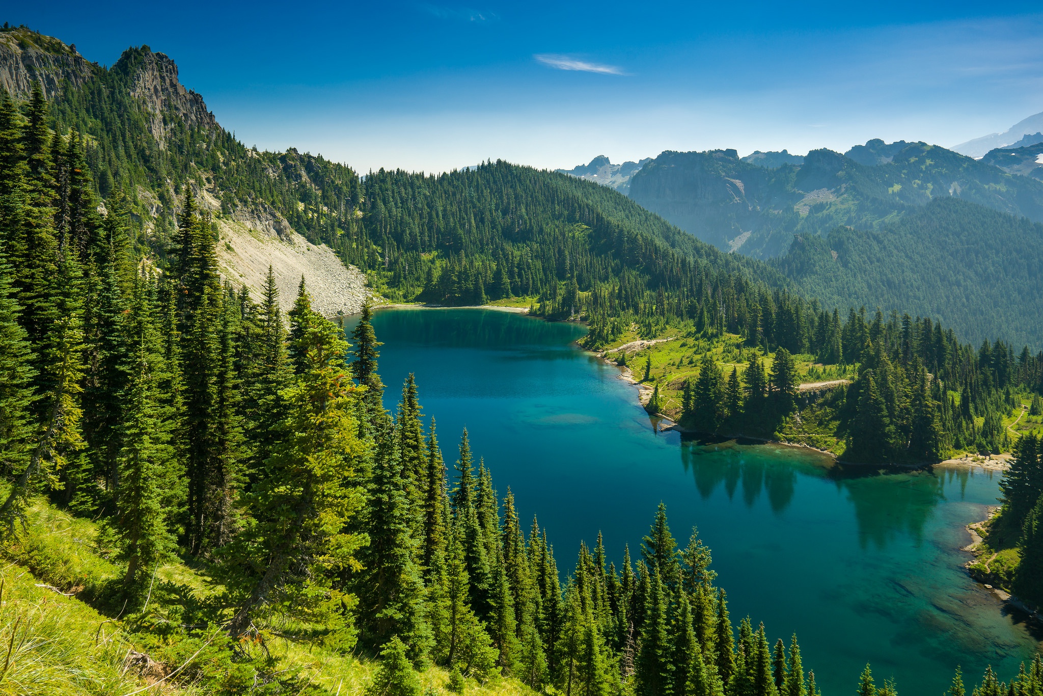 PCデスクトップに自然, 湖, 山, 森, 地球画像を無料でダウンロード