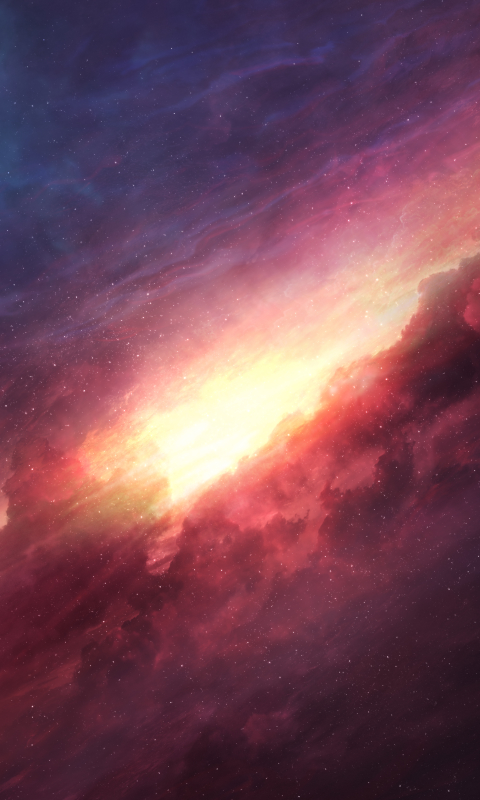 Download mobile wallpaper Pink, Nebula, Space, Sci Fi, Orange (Color) for free.