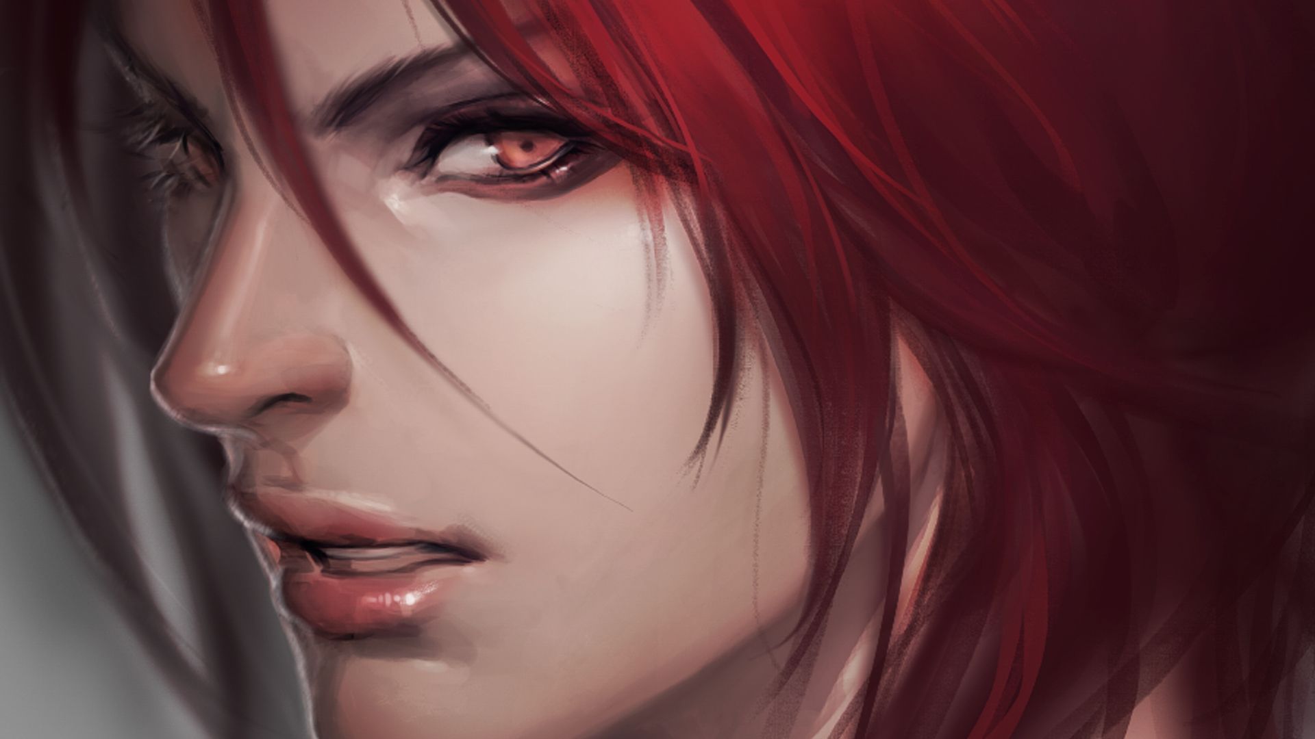 video game, league of legends, red hair, shyvana (league of legends)