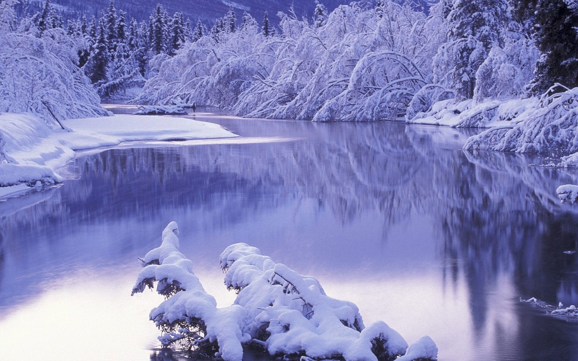 Free download wallpaper Landscape, Winter, Rivers on your PC desktop