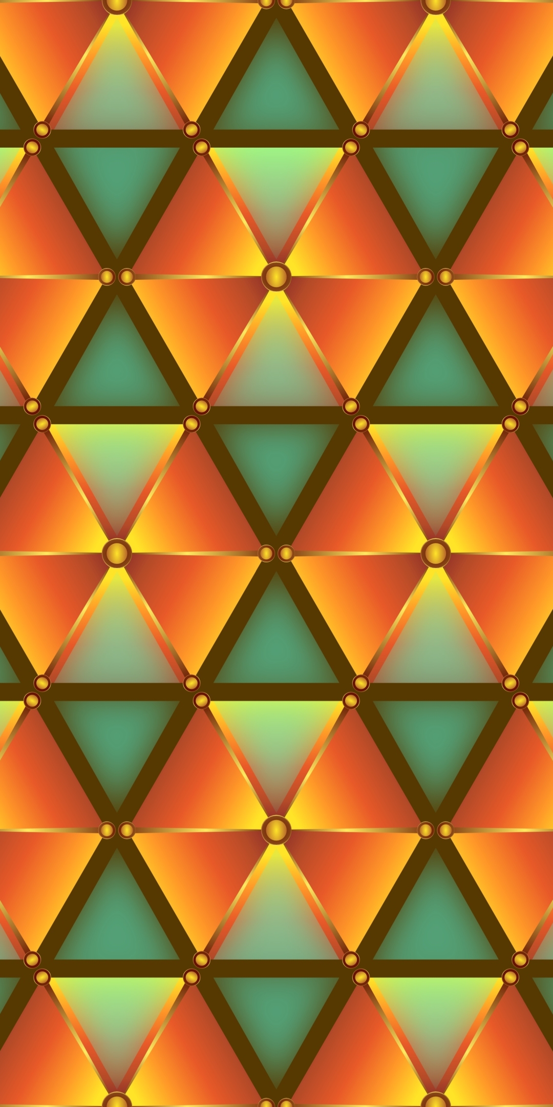 Download mobile wallpaper Abstract, Pattern, Triangle, Orange (Color) for free.