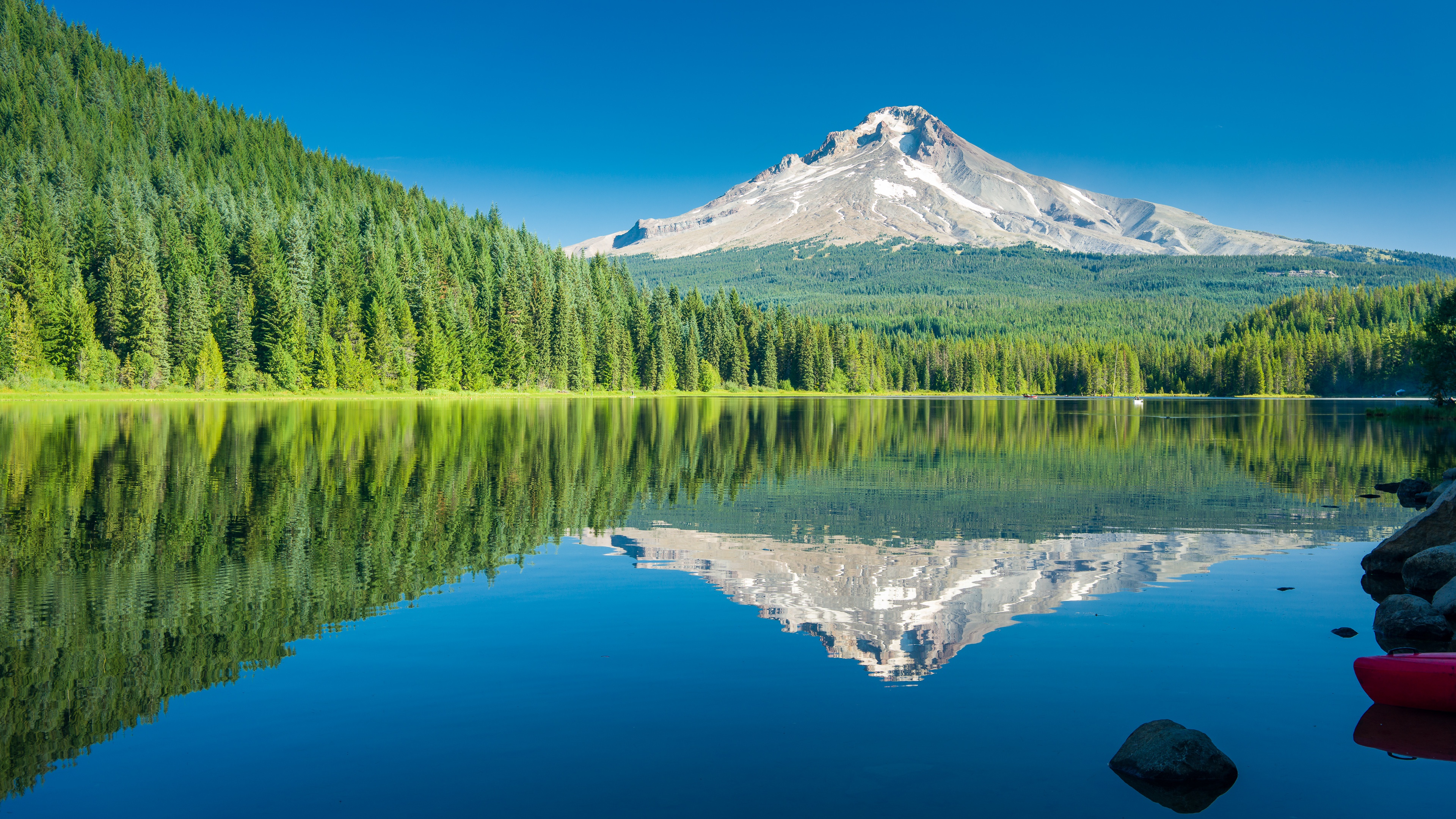 PCデスクトップに自然, 湖, 山, 反射, 森, 地球, 山岳画像を無料でダウンロード