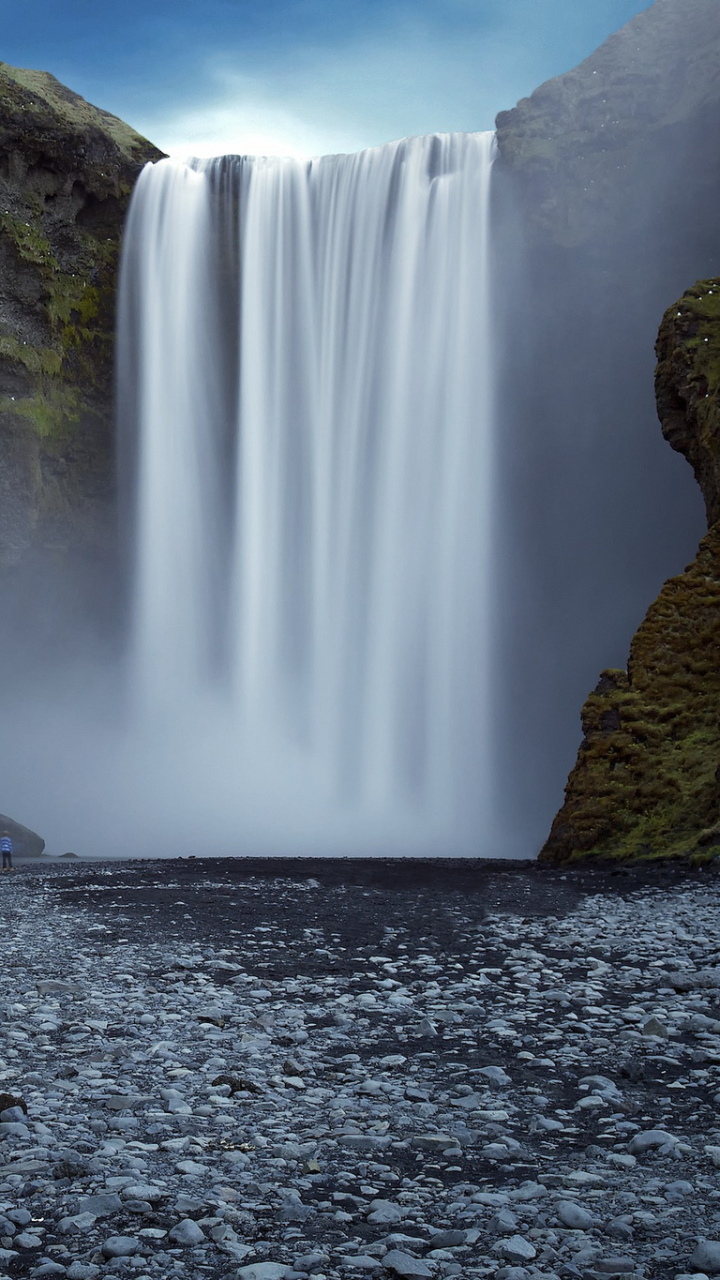 Download mobile wallpaper Waterfalls, Earth, Skógafoss for free.