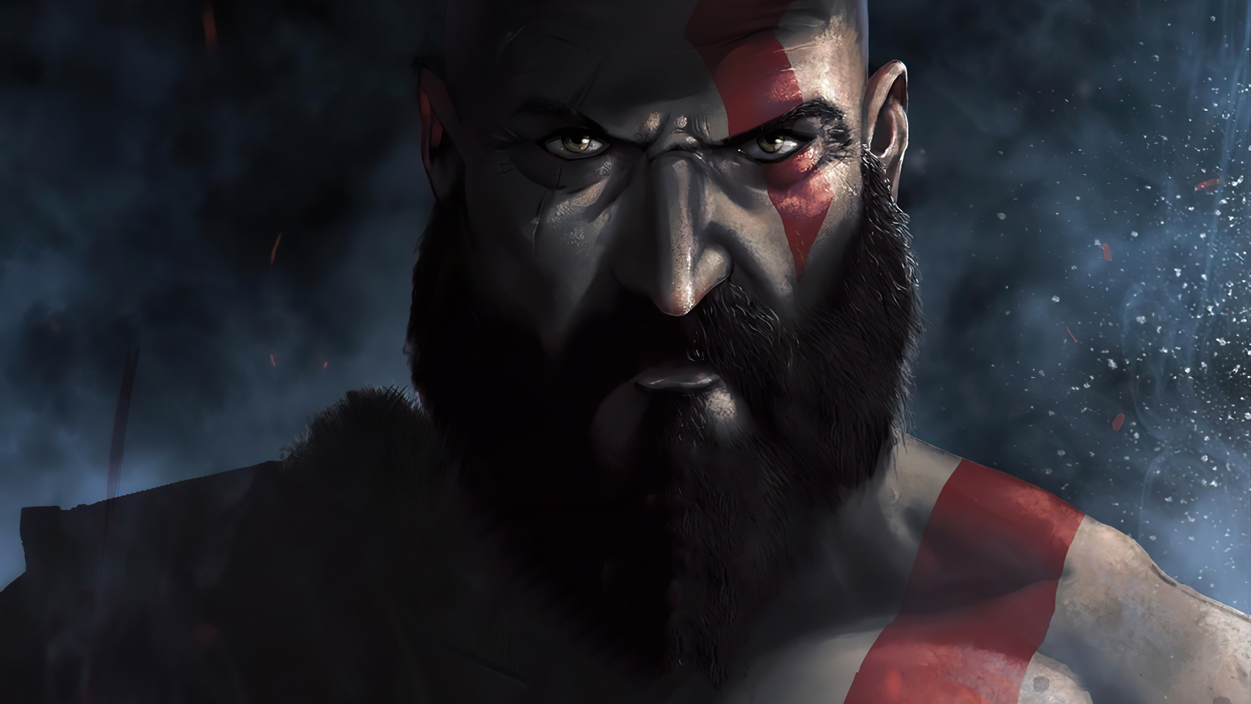 Baixe gratuitamente a imagem God Of War, Barba, Enfrentar, Videogame, Kratos (Deus Da Guerra), Deus Da Guerra (2018) na área de trabalho do seu PC