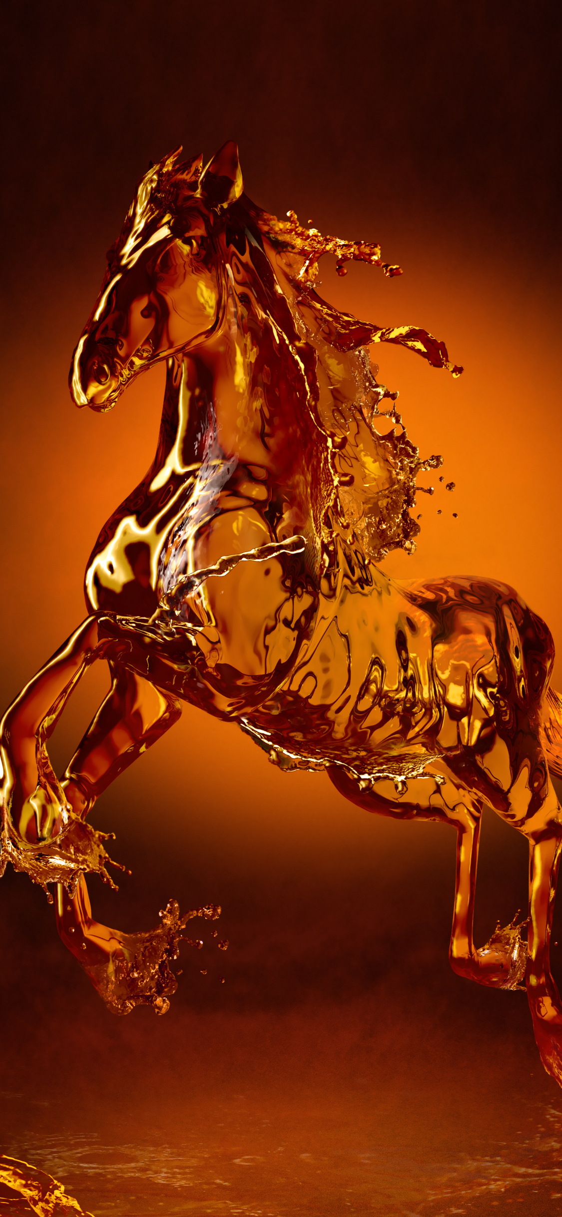 Download mobile wallpaper Water, Animal, Artistic, Horse for free.