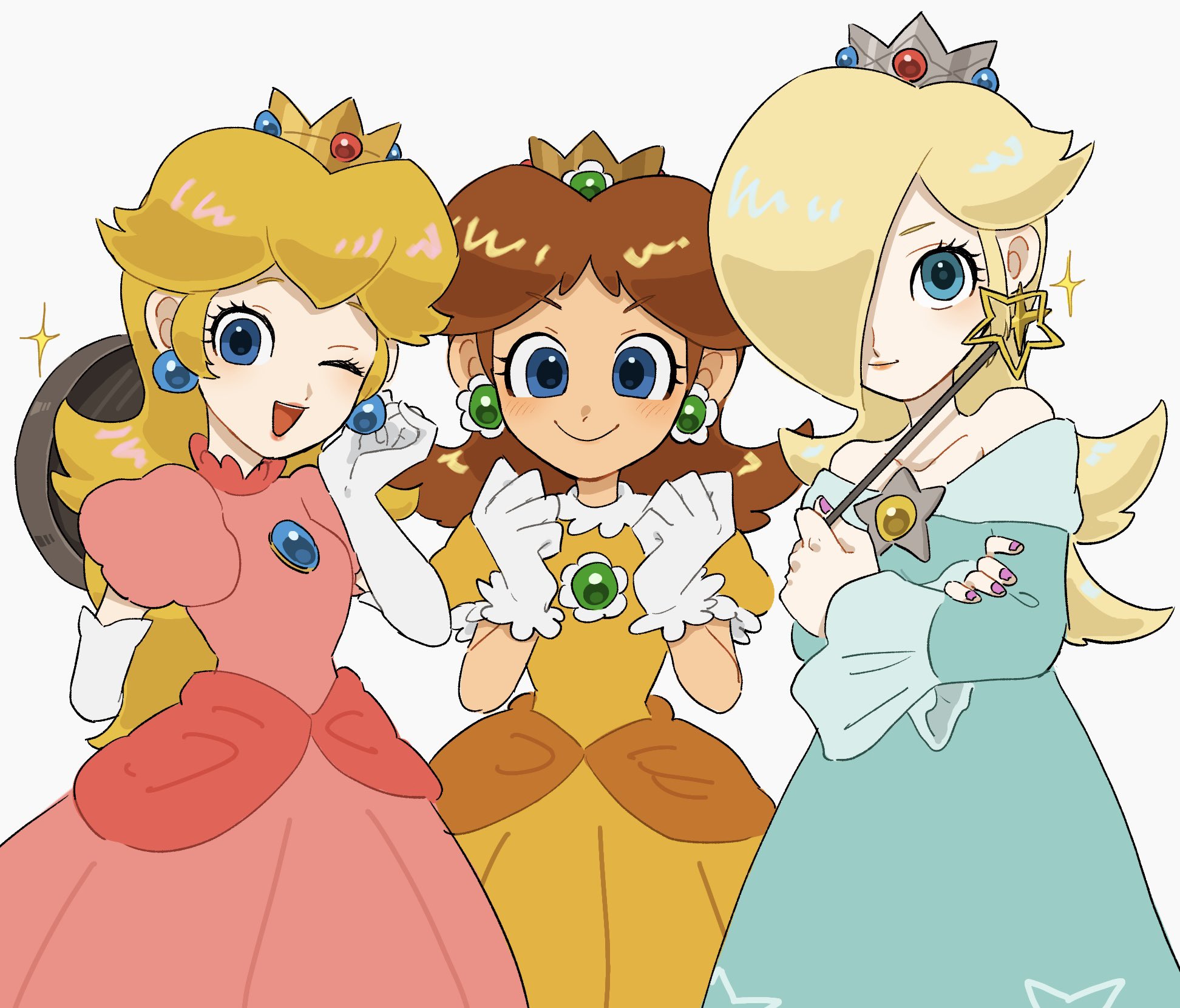 Handy-Wallpaper Mario, Computerspiele, Super Mario Bros, Prinzessin Peach, Rosaline (Mario), Prinzessin Gänseblümchen kostenlos herunterladen.