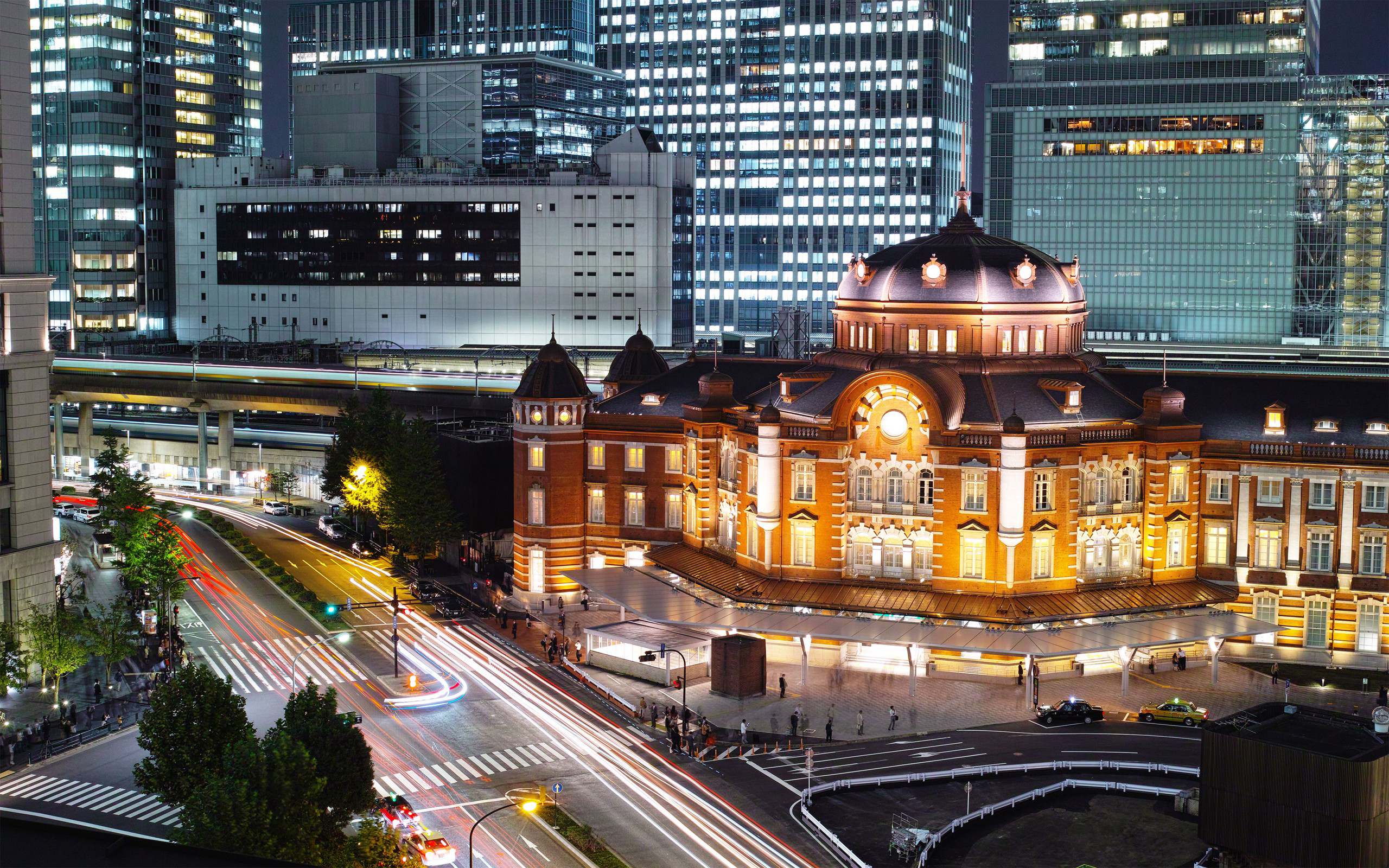 Скачать обои бесплатно Здание, Токио, Железнодорожная Станция, Сделано Человеком картинка на рабочий стол ПК