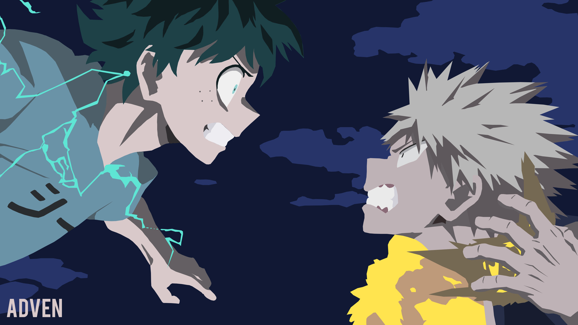 Download mobile wallpaper Anime, Izuku Midoriya, Katsuki Bakugou, My Hero Academia for free.