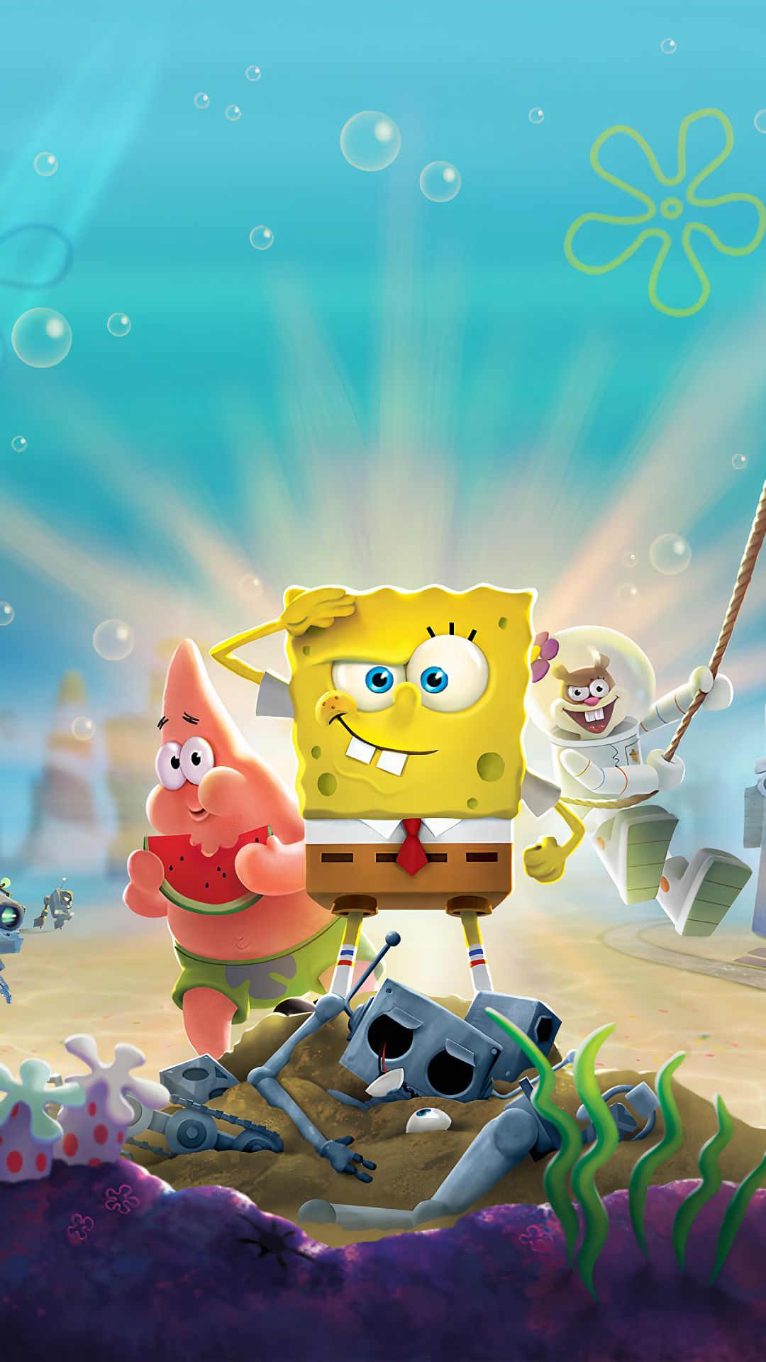 wallpapers spongebob squarepants, video game, spongebob squarepants: battle for bikini bottom, patrick star