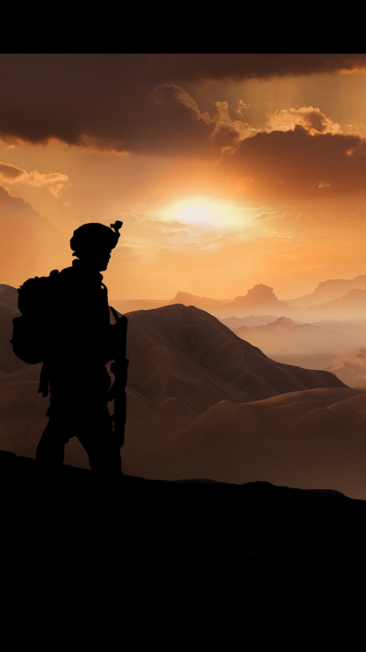 Download mobile wallpaper Landscape, Military, Soldier for free.