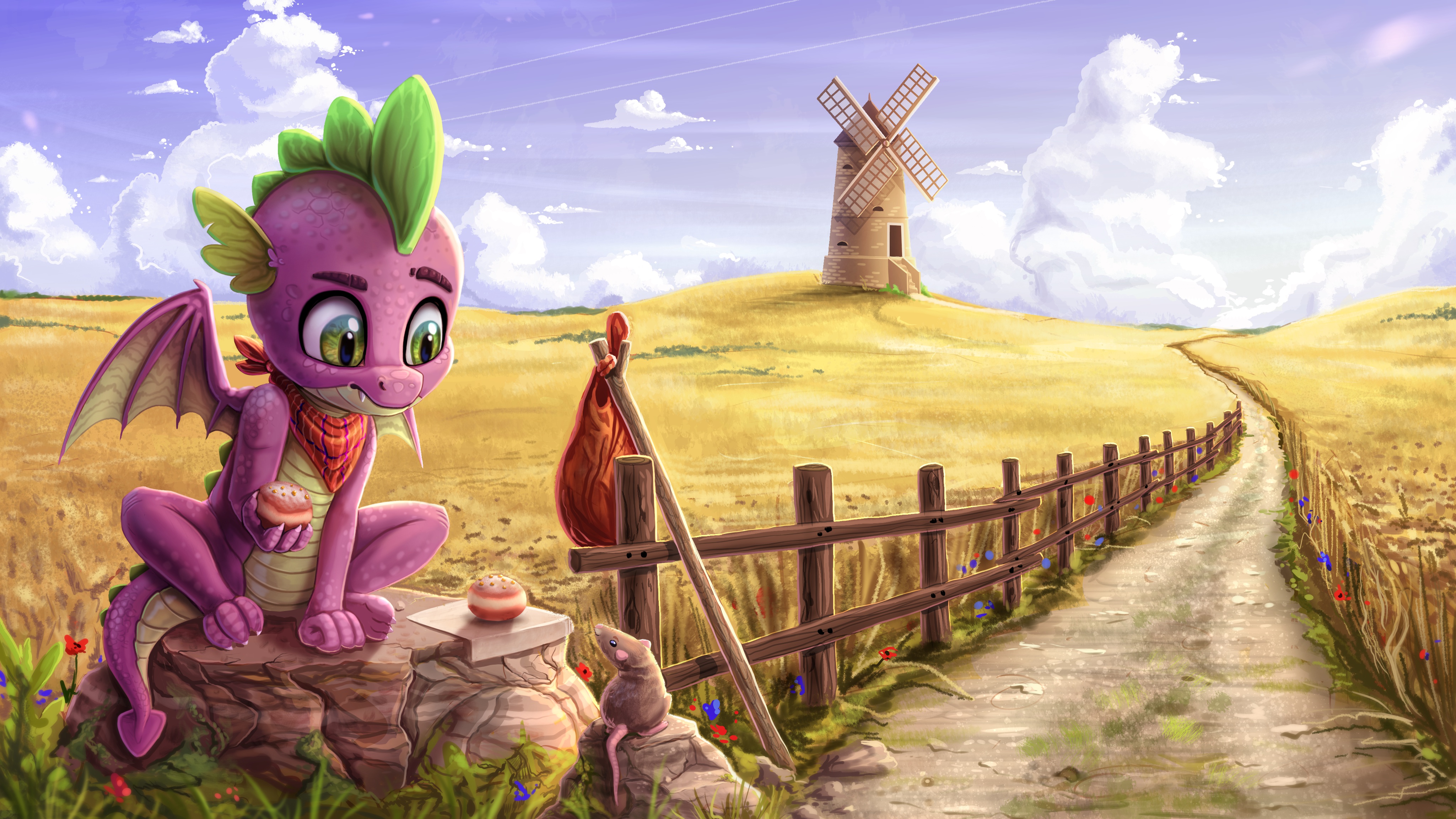 tv show, my little pony: friendship is magic, dragon, spike (my little pony), windmill, my little pony